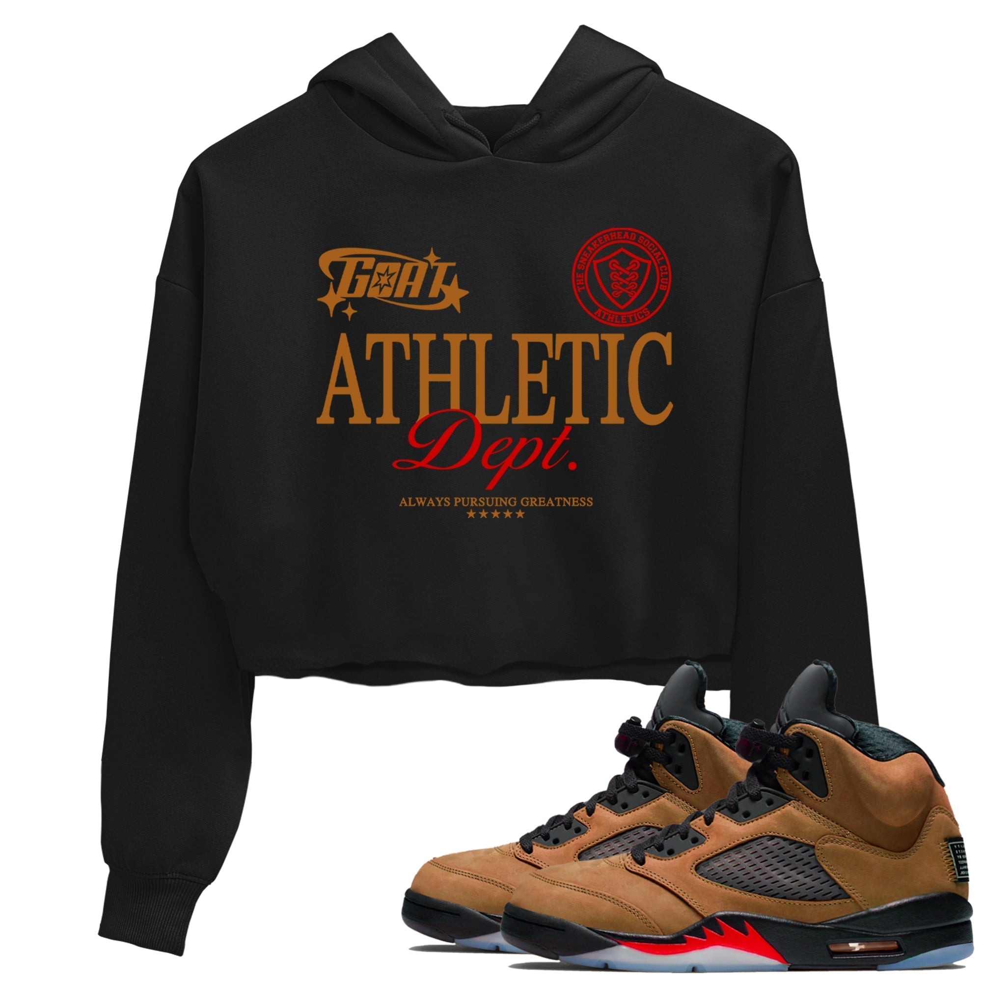 Goat Athletic Dept snkmatch Women's Top - Air Jordan 5 Archaeo Brown