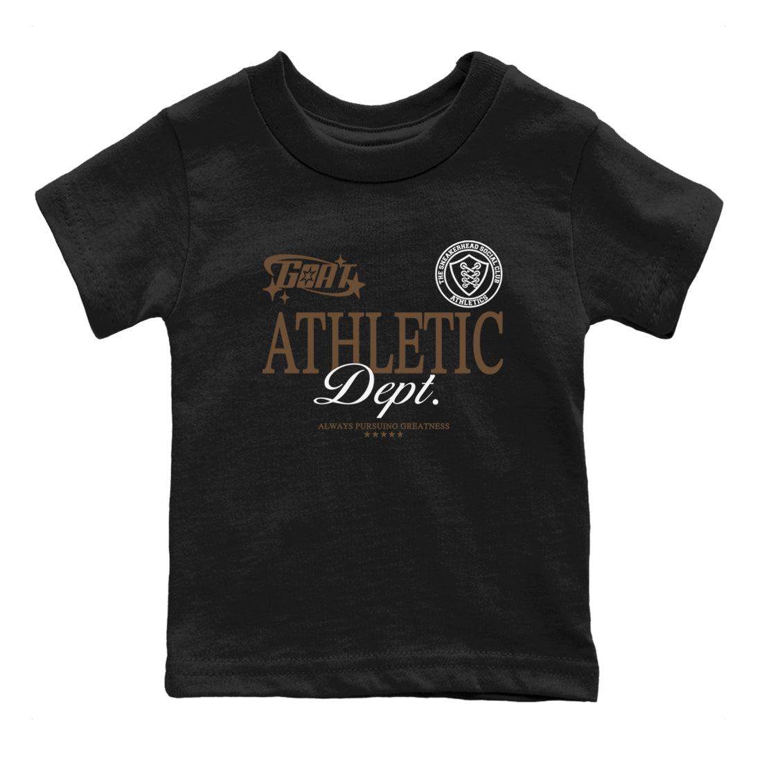 Goat Athletic Dept snkmatch Tees Kids - Jordan Jumpman Jack Travis Scott Dark Mocha