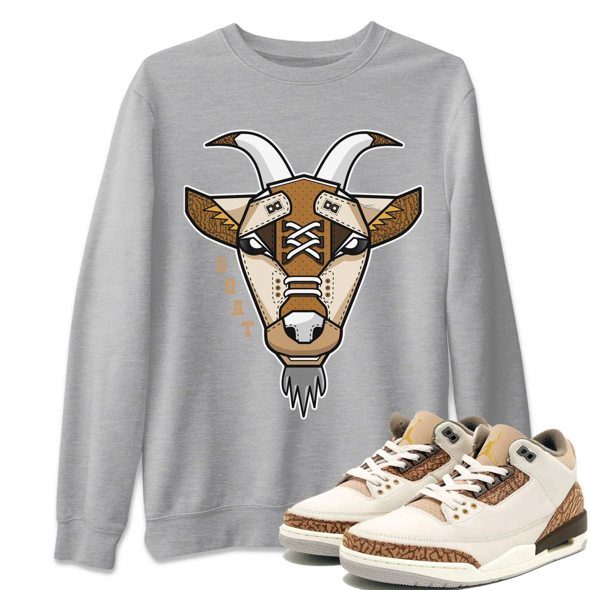 Goat Face Unisex Tops - Air Jordan 3 Palomino