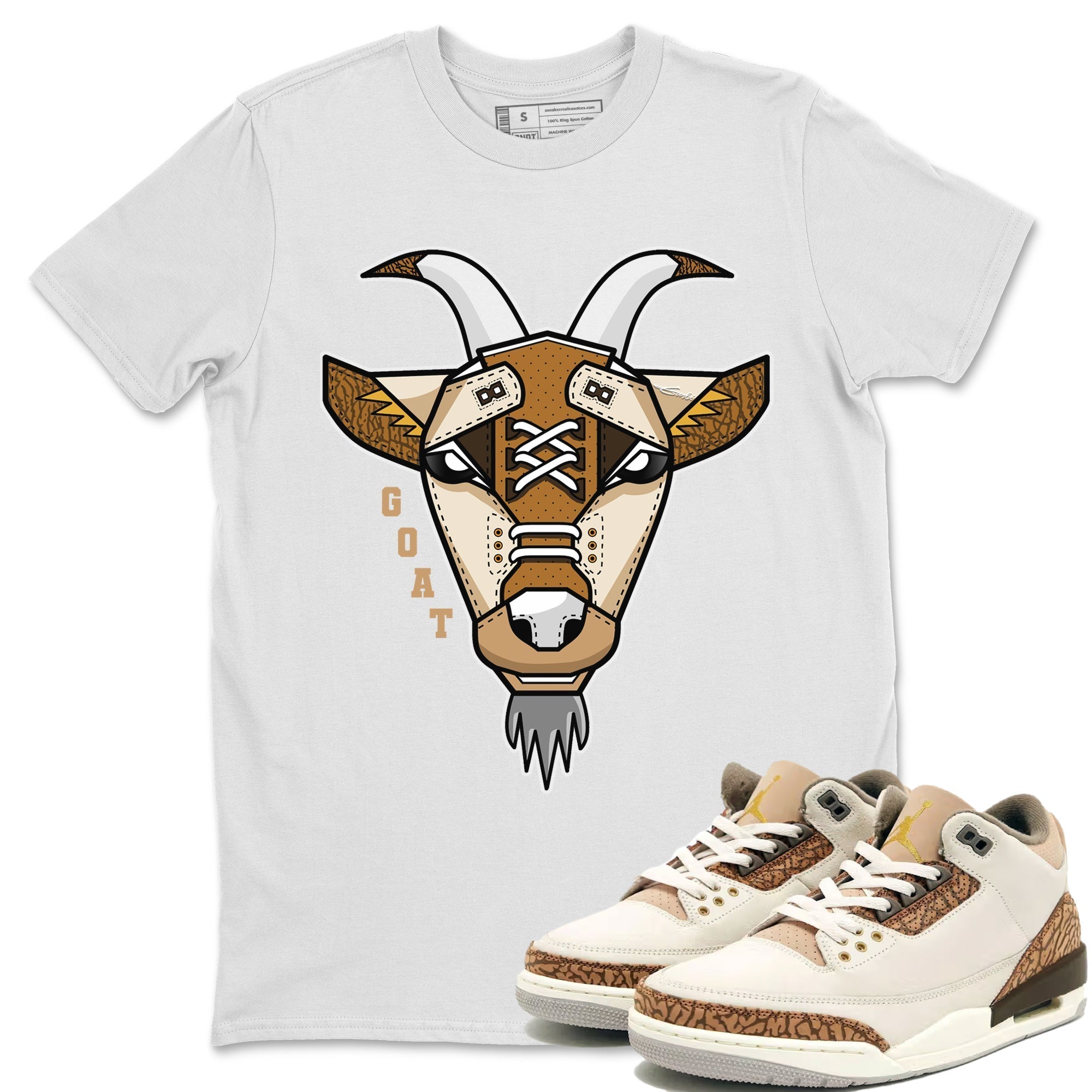 Goat Face Unisex Tops - Air Jordan 3 Palomino