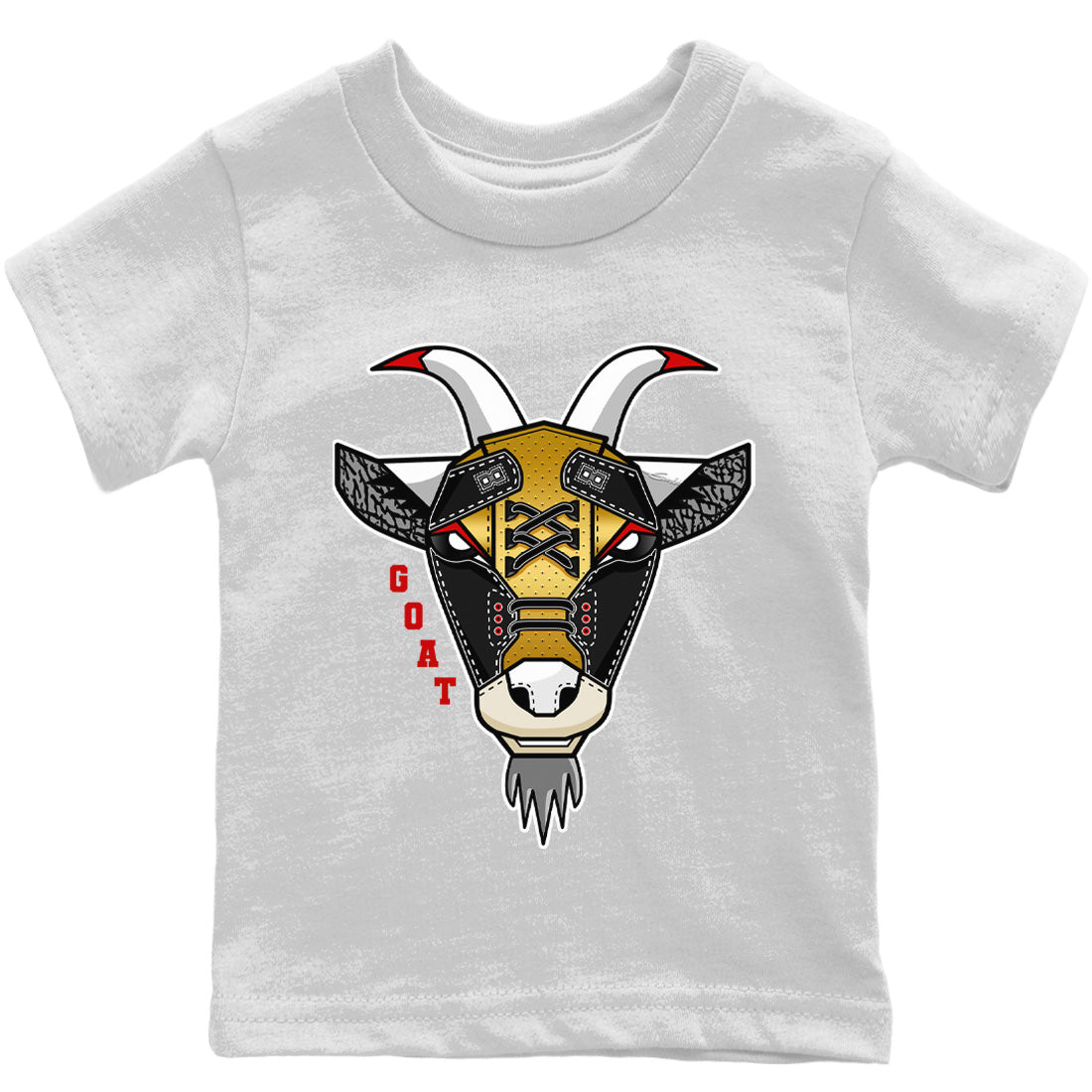 Goat Face Kids Tops - Air Jordan 3 Black Gold