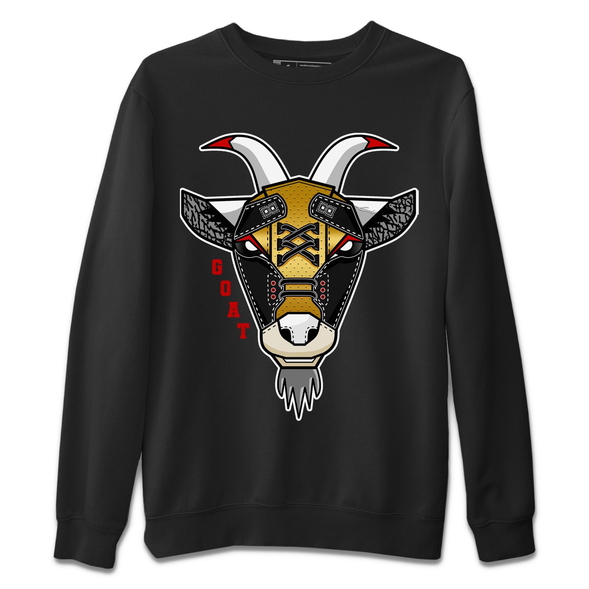 Goat Face Unisex Tops - Air Jordan 3 Black Gold