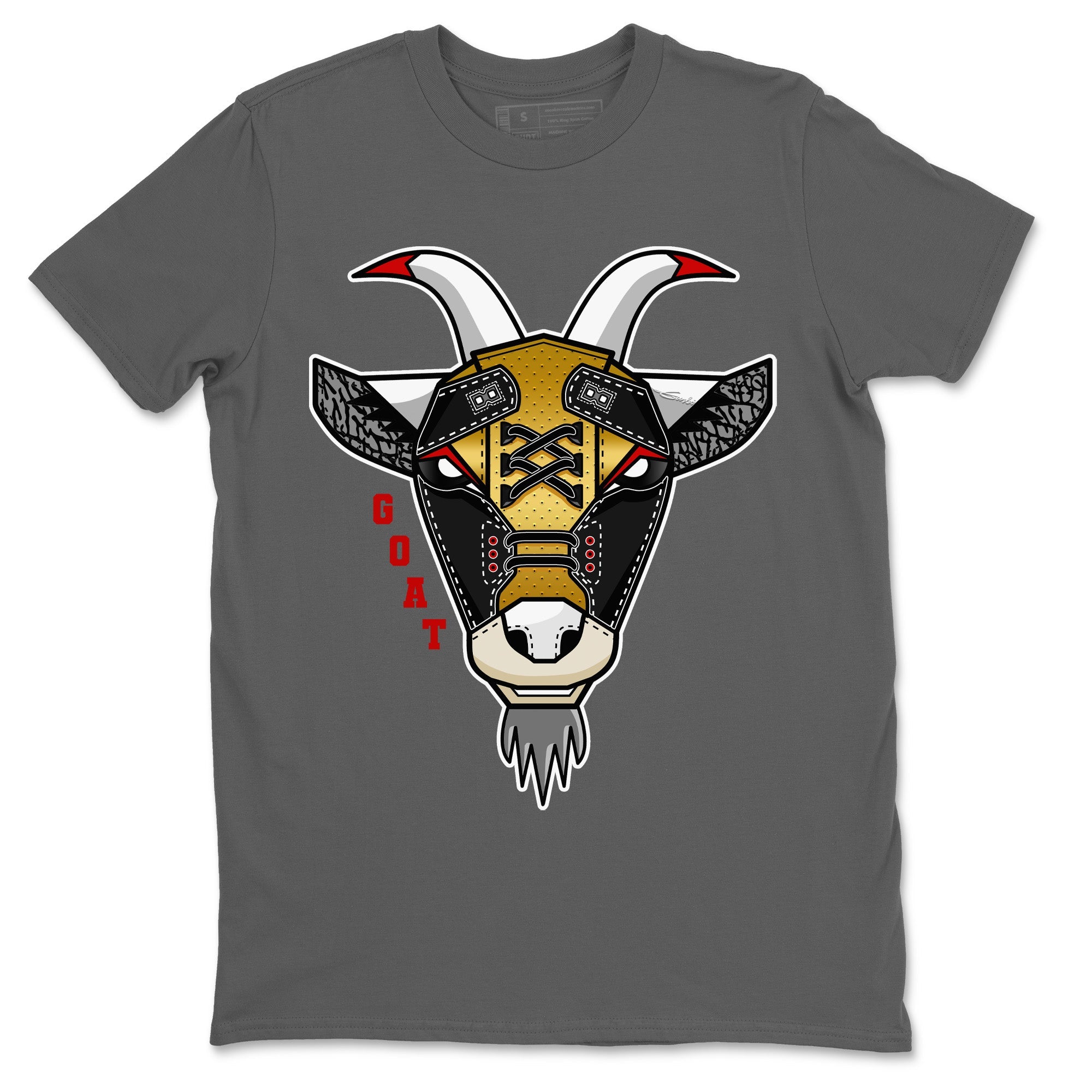 Goat Face Unisex Tops - Air Jordan 3 Black Gold