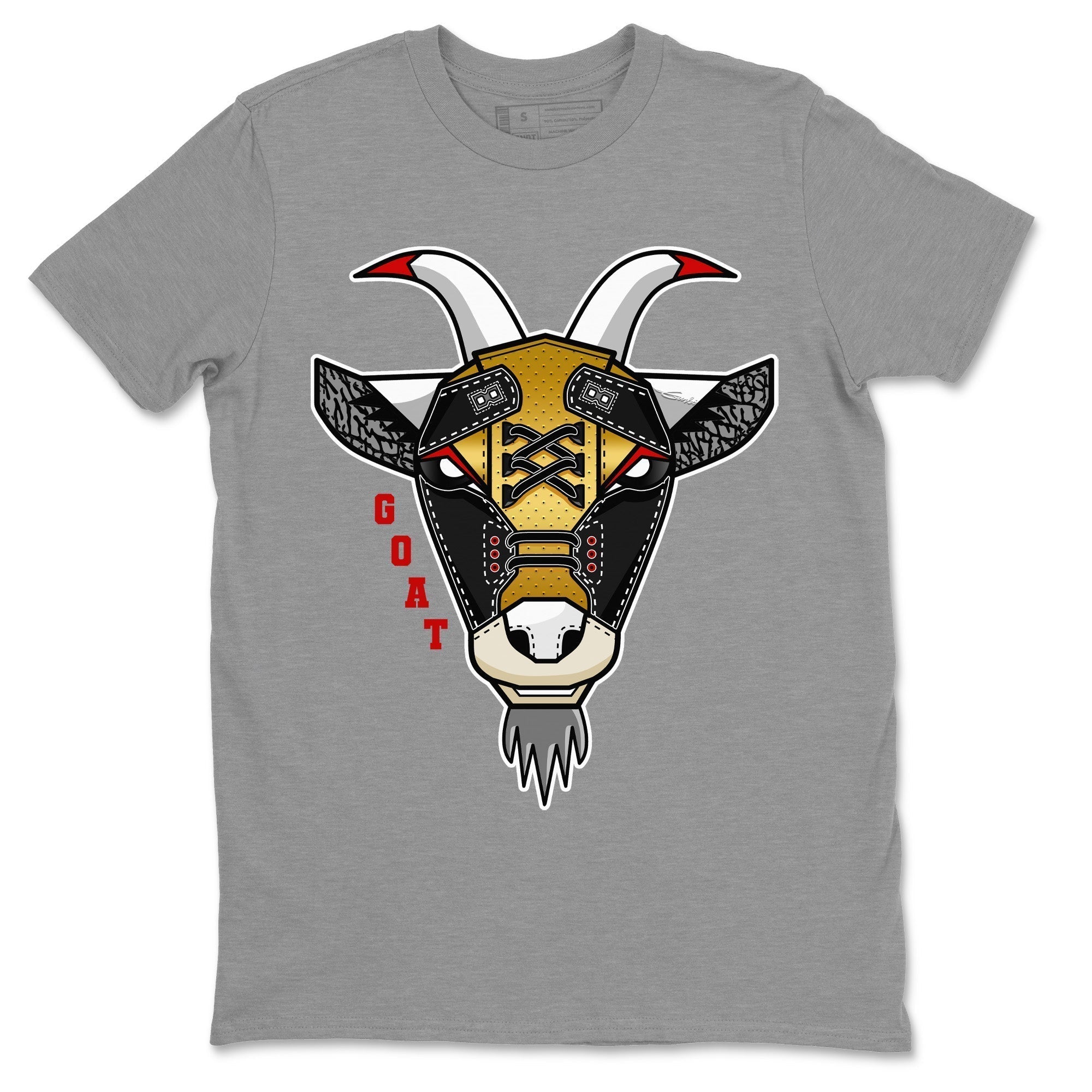 Goat Face Unisex Tops - Air Jordan 3 Black Gold