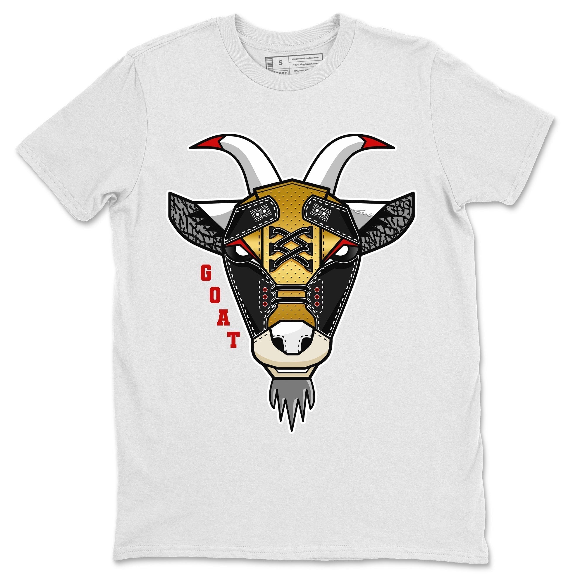 Goat Face Unisex Tops - Air Jordan 3 Black Gold