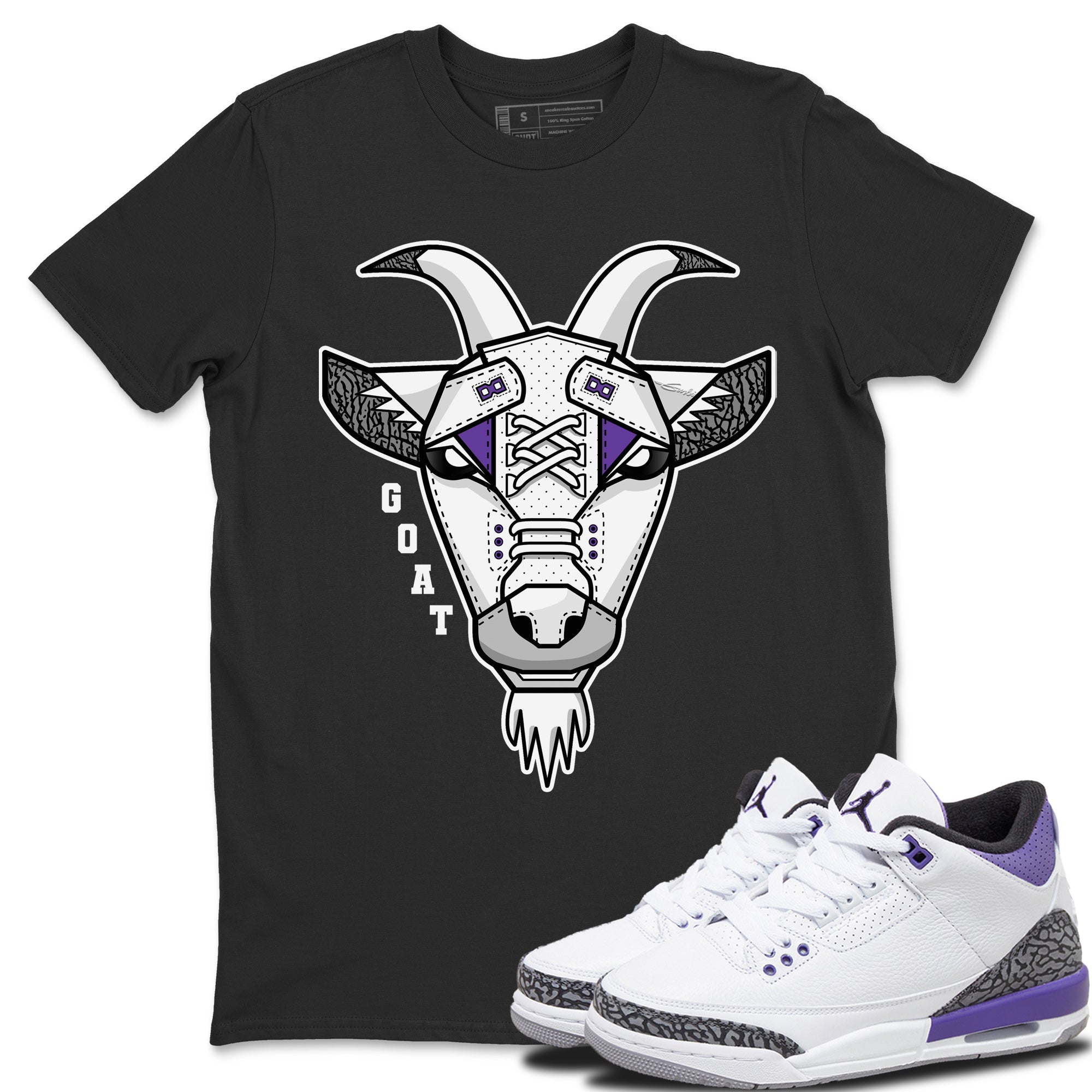 Goat Face Unisex Tops - Air Jordan 3 Dark Iris