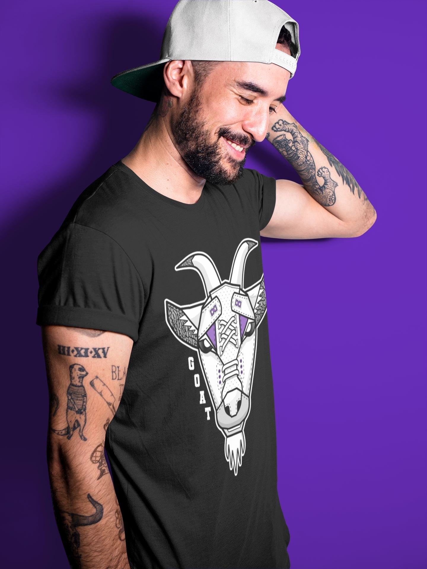 Goat Face Unisex Tops - Air Jordan 3 Dark Iris