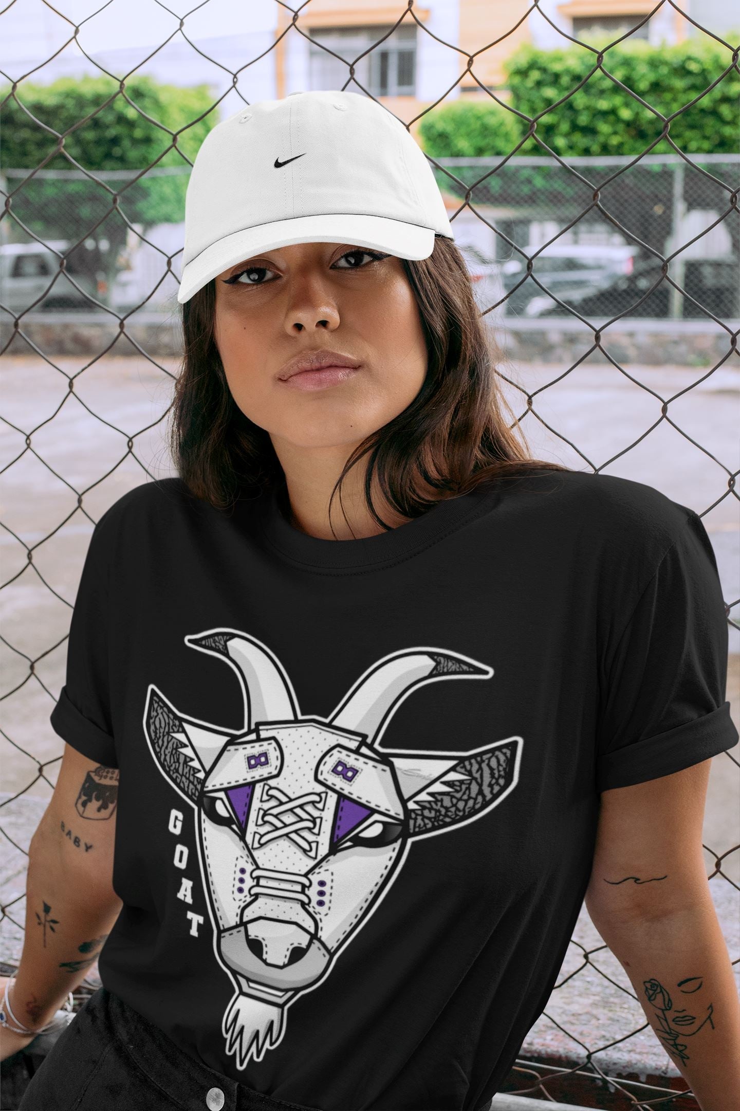 Goat Face Unisex Tops - Air Jordan 3 Dark Iris