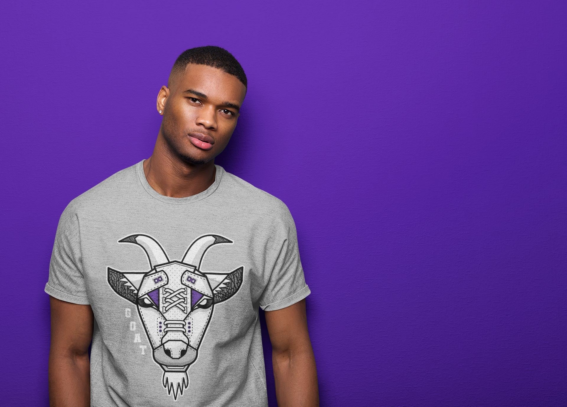 Goat Face Unisex Tops - Air Jordan 3 Dark Iris