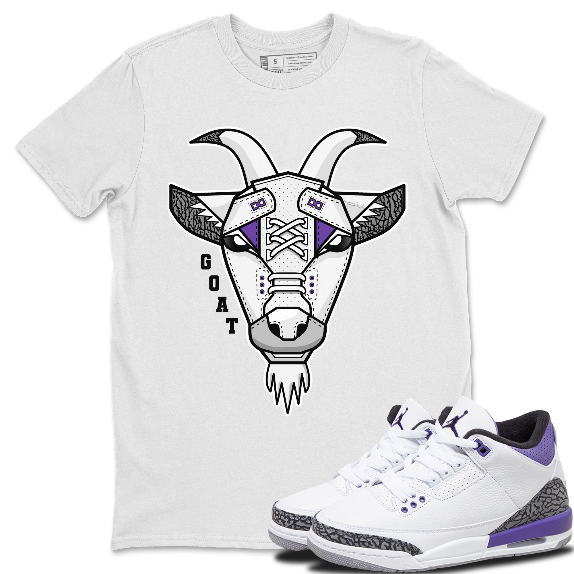 Goat Face Unisex Tops - Air Jordan 3 Dark Iris
