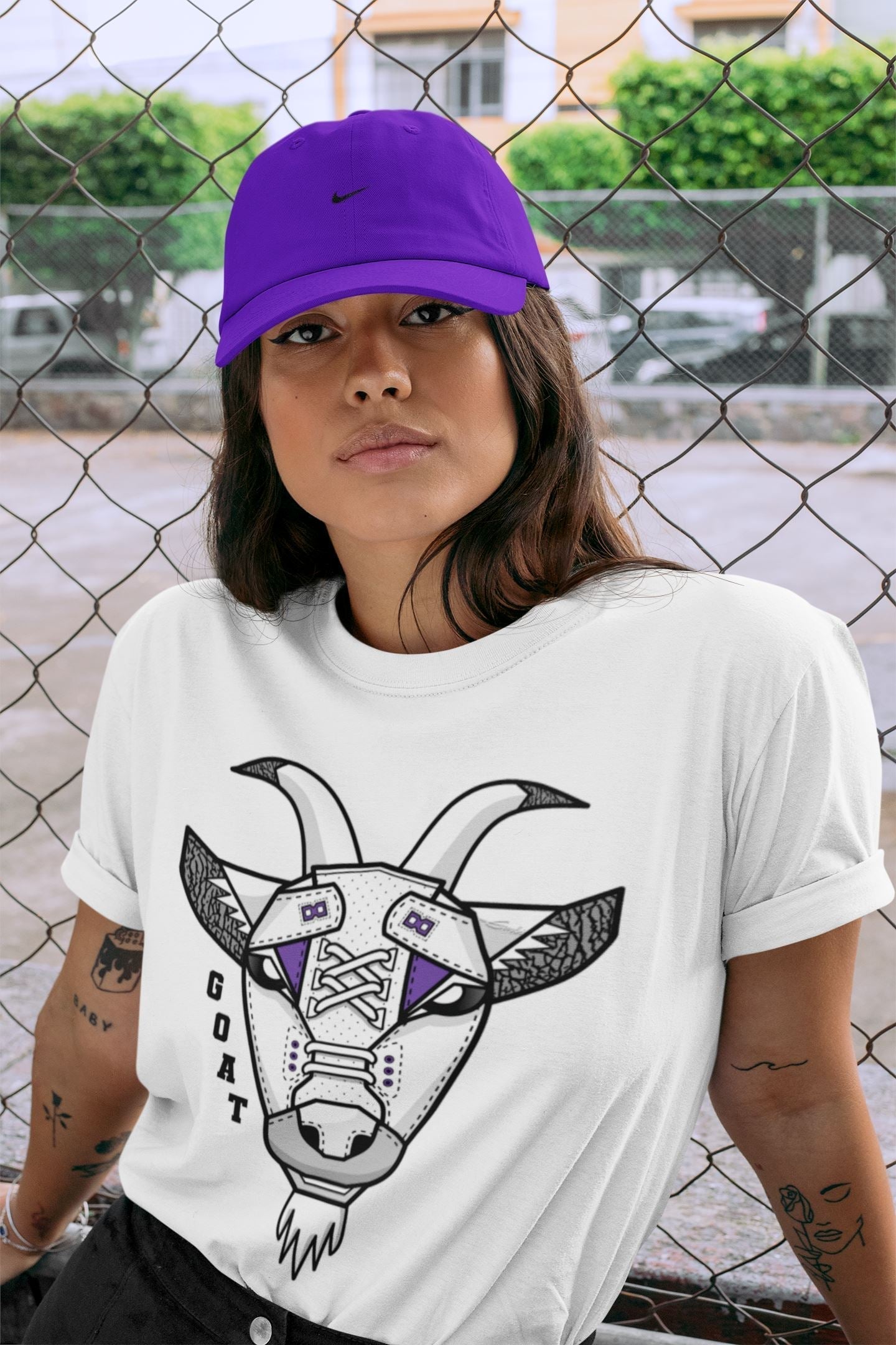 Goat Face Unisex Tops - Air Jordan 3 Dark Iris