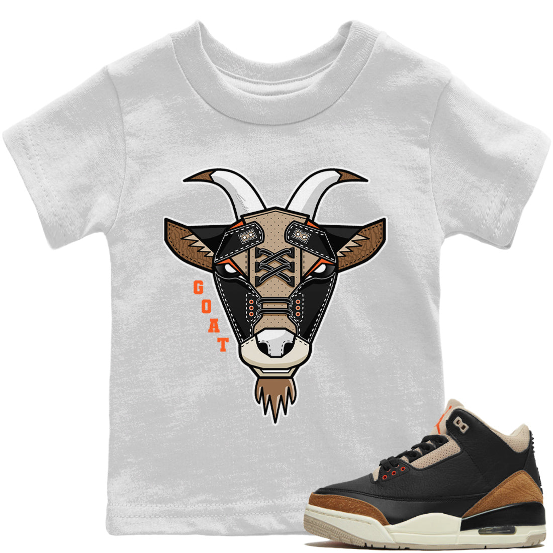 Goat Face Kids Tops - Air Jordan 3 Desert Elephant