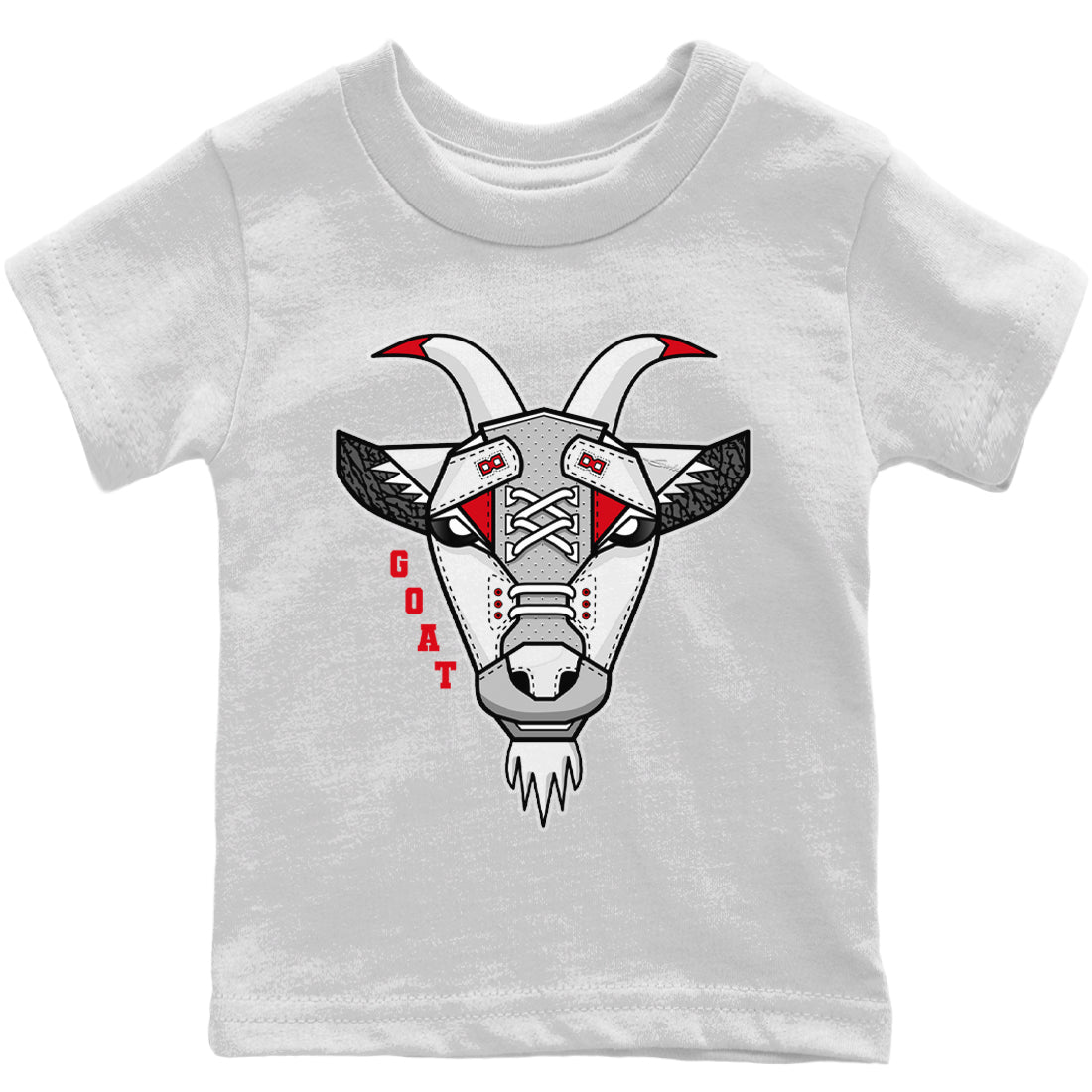 Goat Face Kids Tops - Air Jordan 3 Fire Red