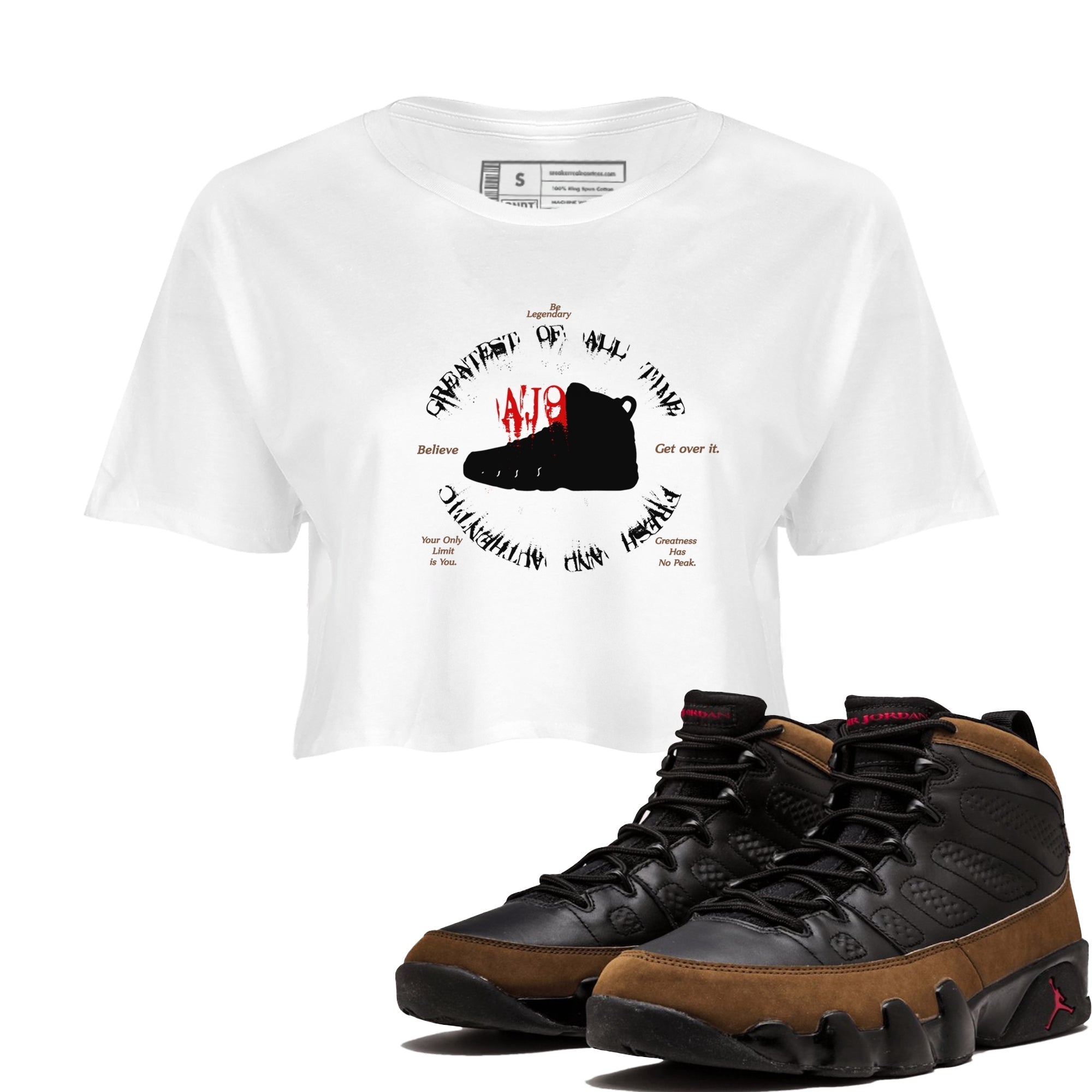 Goat Kick snkmatch Women's Top - Air Jordan 9 Olive