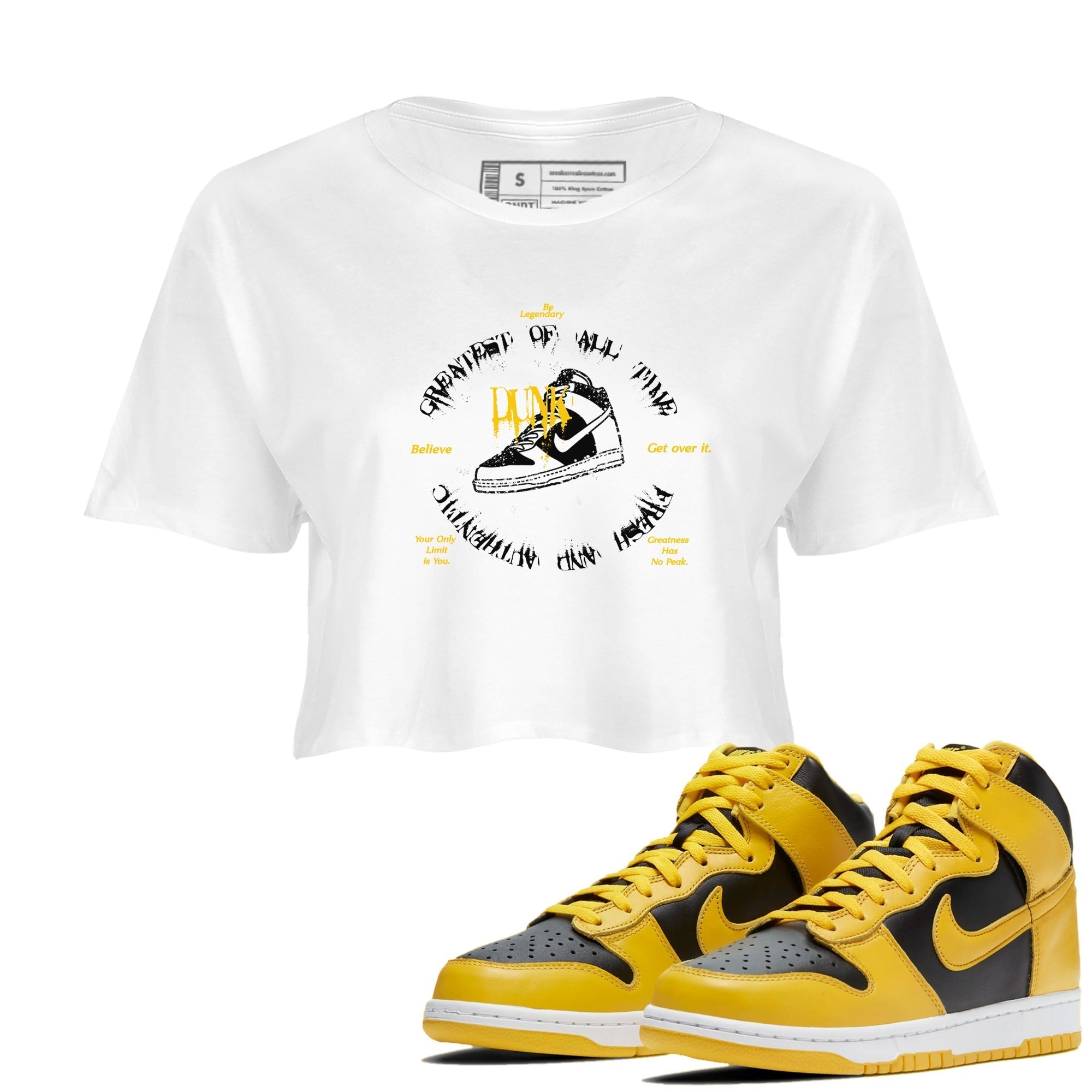 Goat Kick snkmatch Women's Top - Dunk High Pollen