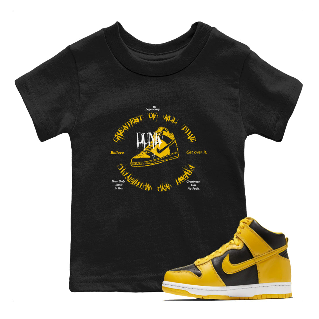 Goat Kick snkmatch Tees Kids - Dunk High Pollen