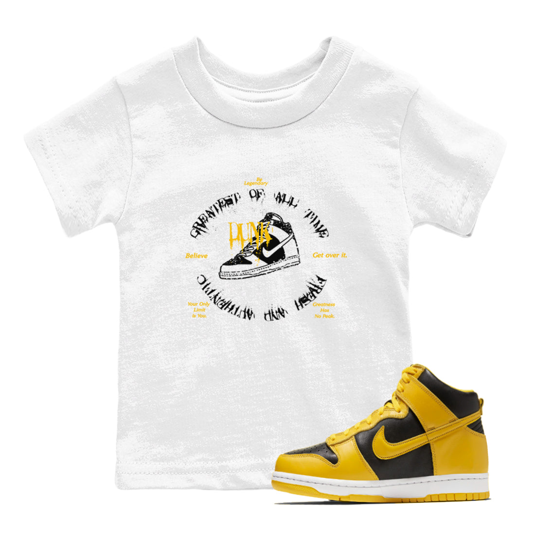 Goat Kick snkmatch Tees Kids - Dunk High Pollen