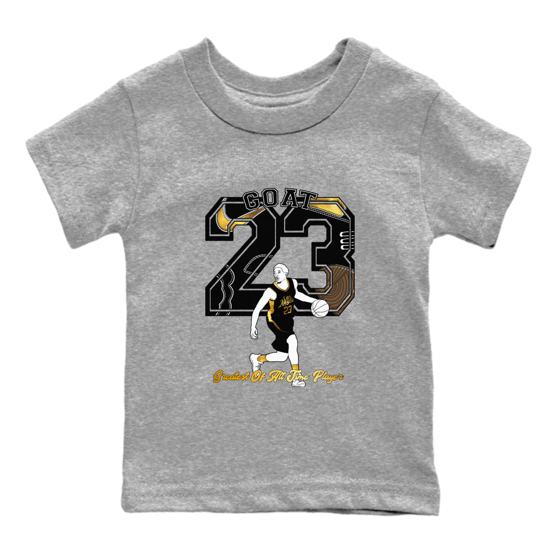 Goat Player snkmatch Tees Kids - Air Jordan 1 Black Metallic Gold
