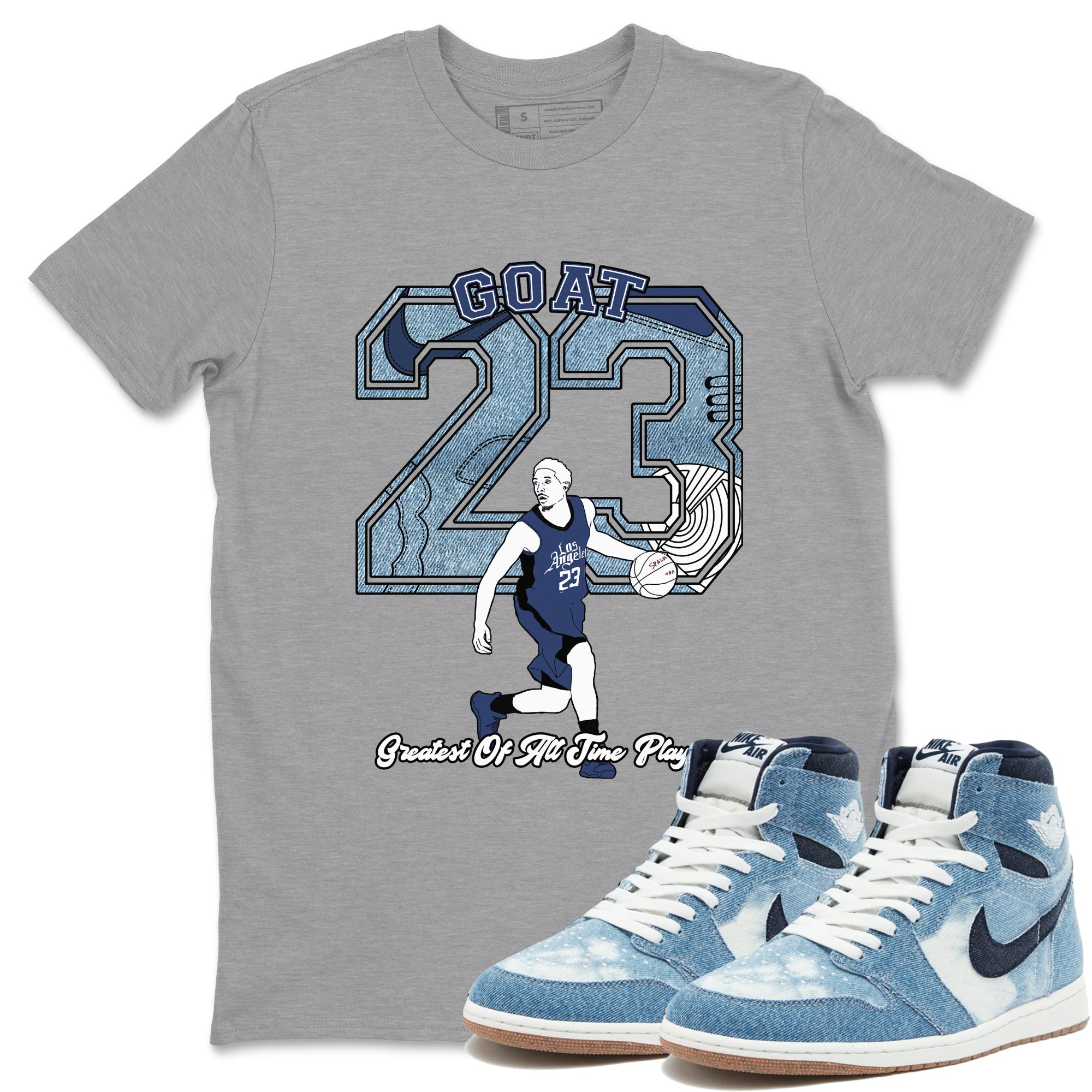 Goat Player snkmatch Tees - Air Jordan 1 Denim 2024