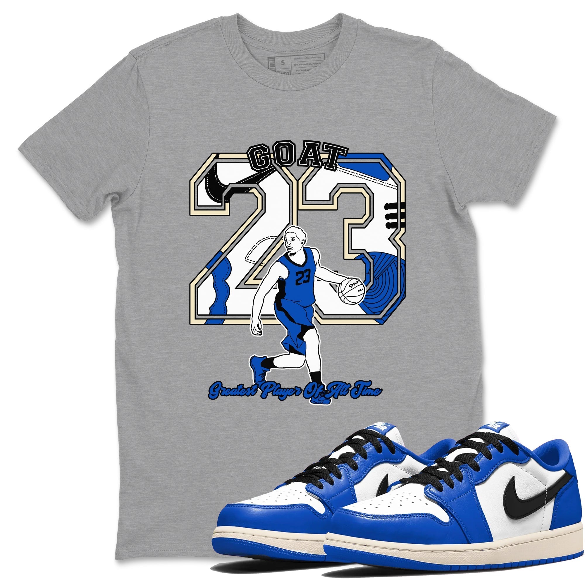 Goat Player snkmatch Tees - Air Jordan 1 Game Royal