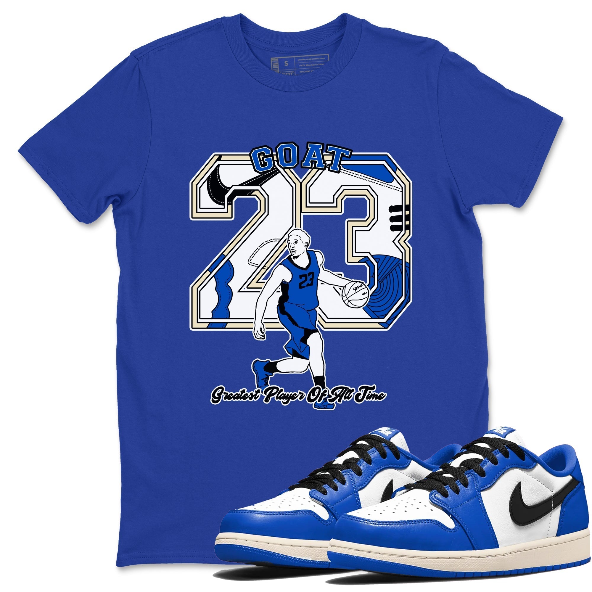 Goat Player snkmatch Tees - Air Jordan 1 Game Royal