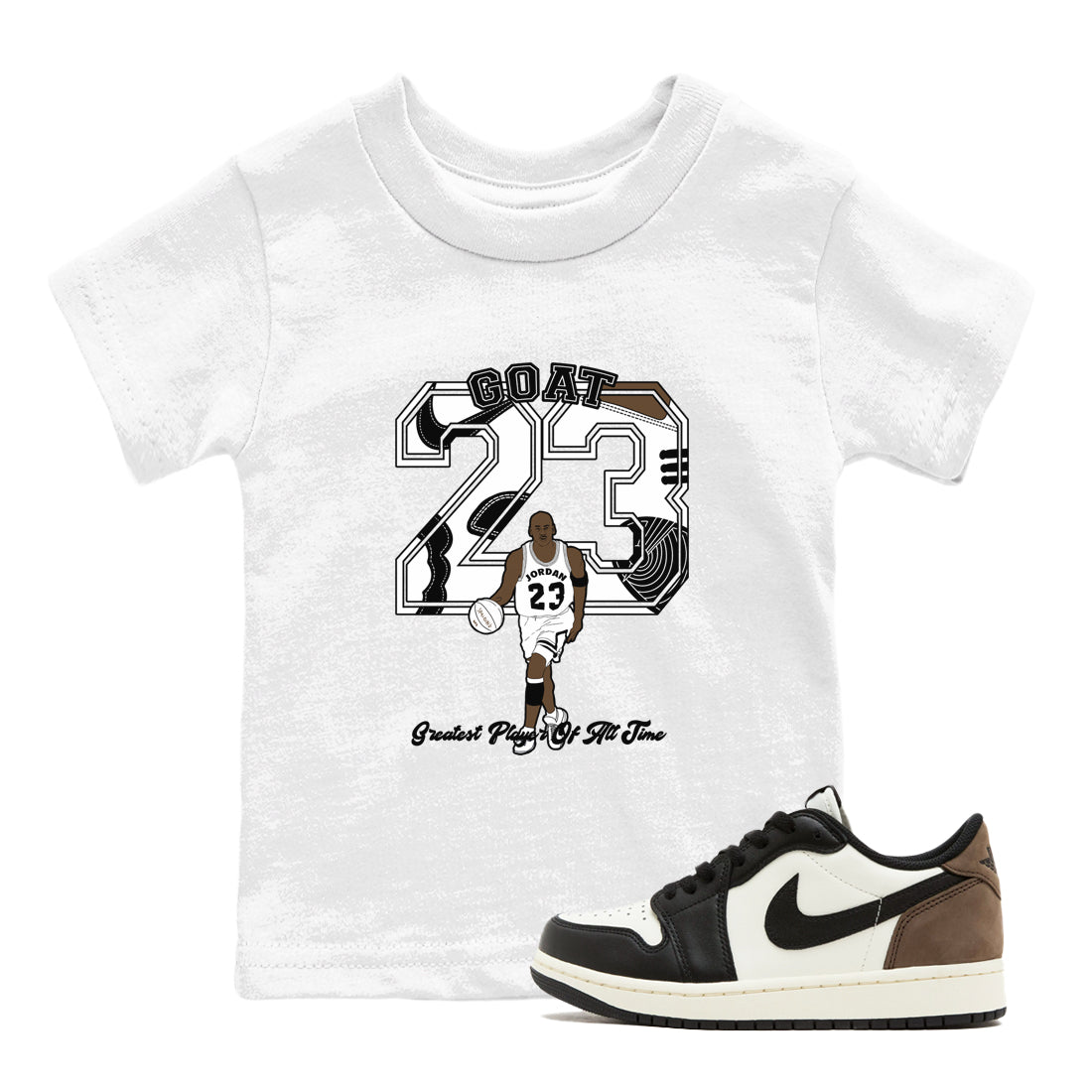 Goat Player snkmatch Tees Kids - Air Jordan 1 Mocha