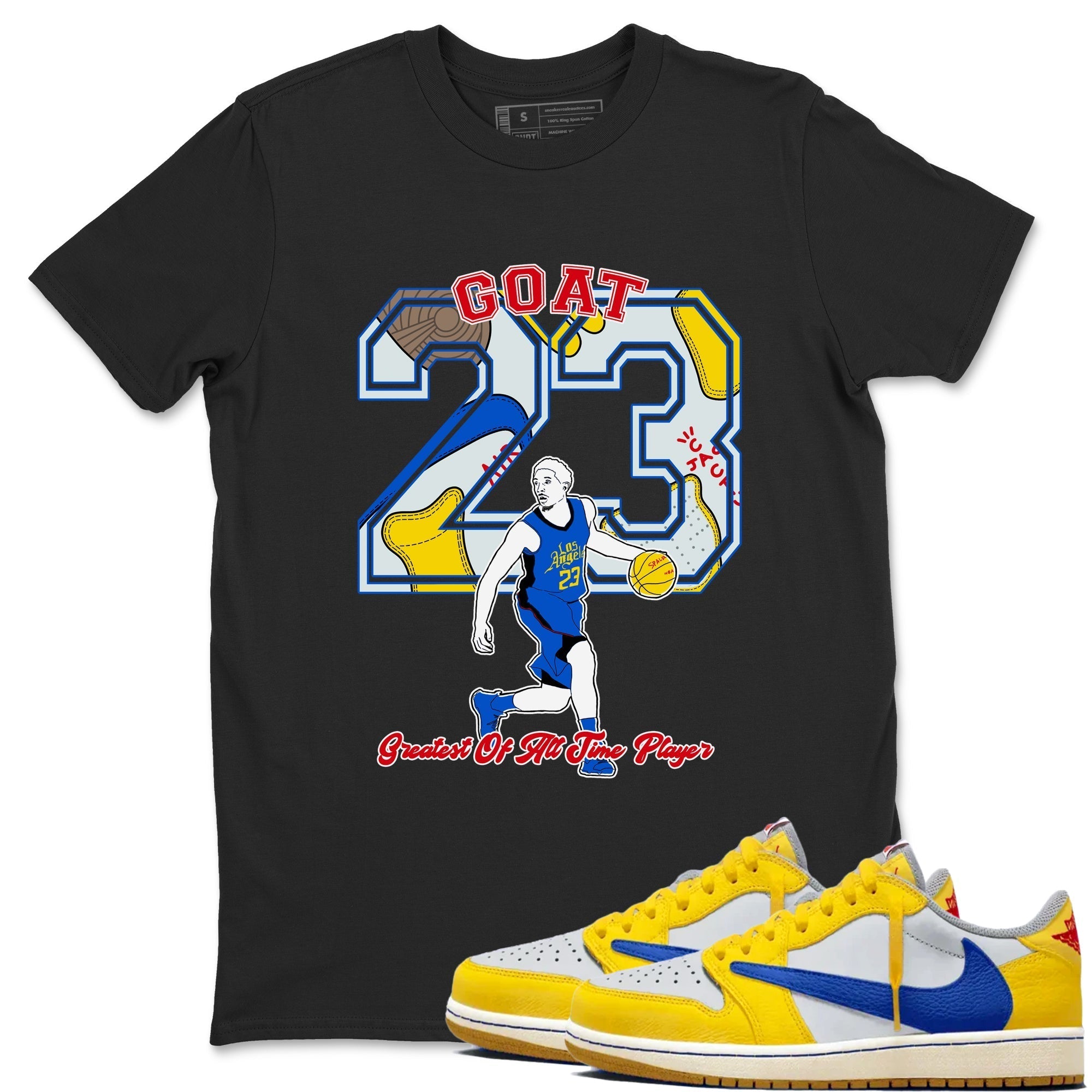Goat Player snkmatch Tees - Air Jordan 1 Travis Scott Canary