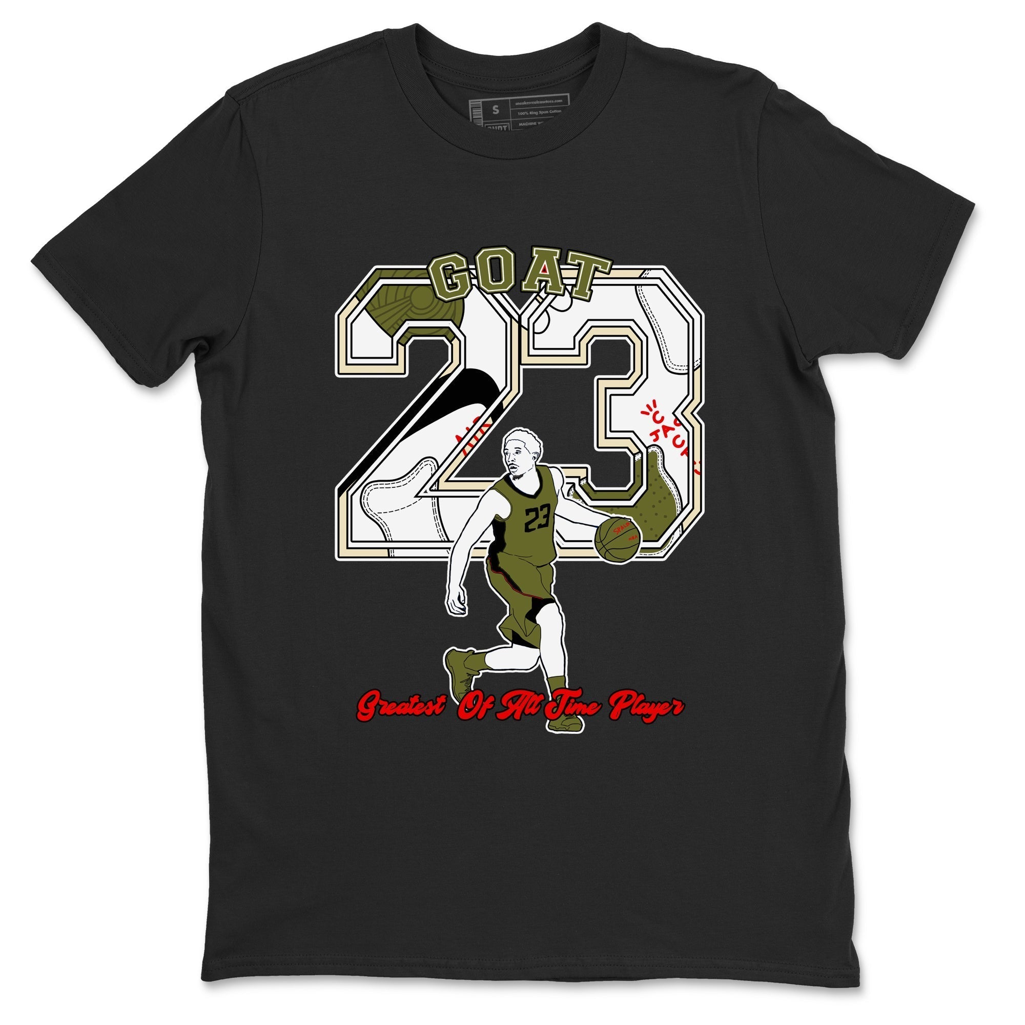 Goat Player snkmatch Tees - Air Jordan 1 Travis Scott Medium Olive