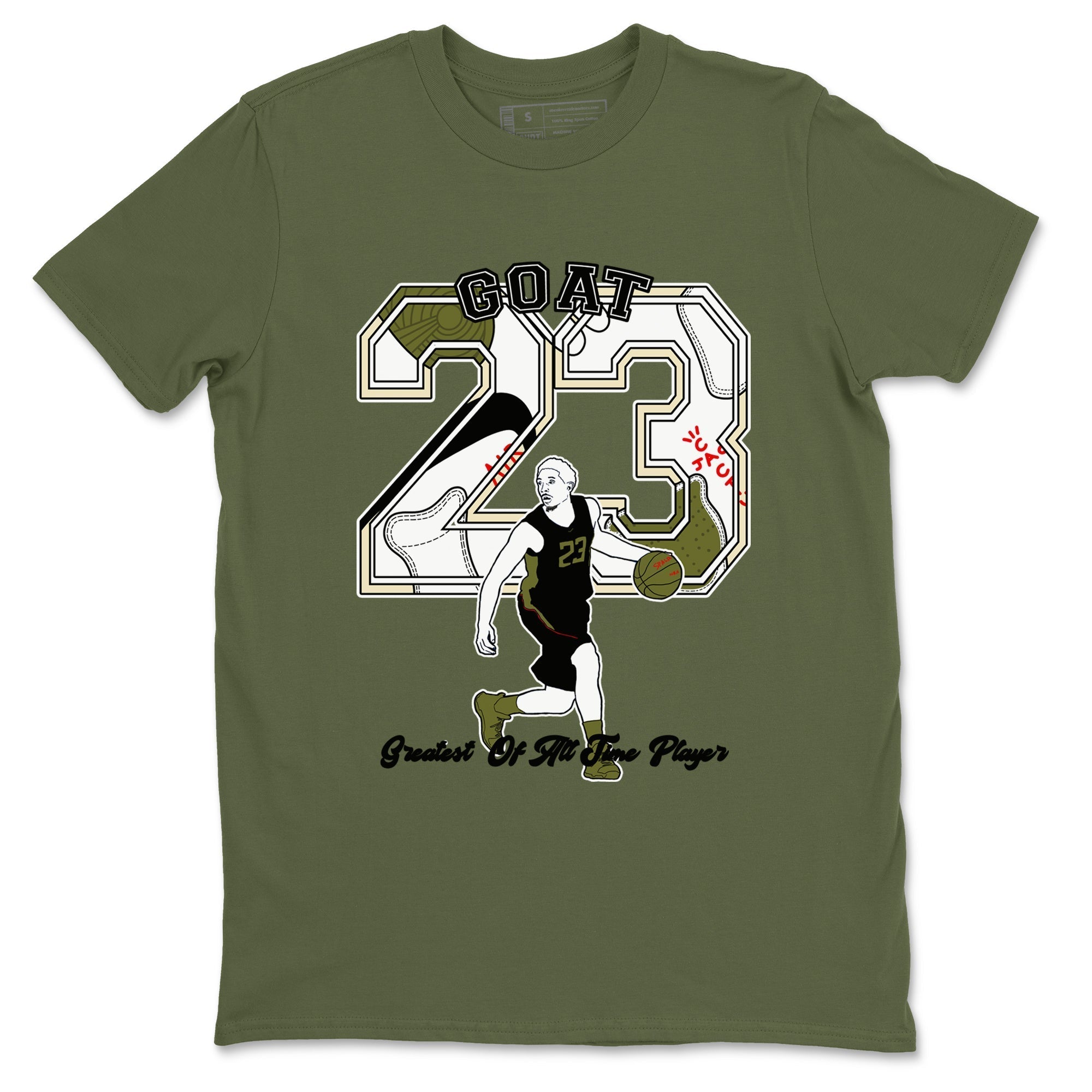 Goat Player snkmatch Tees - Air Jordan 1 Travis Scott Medium Olive