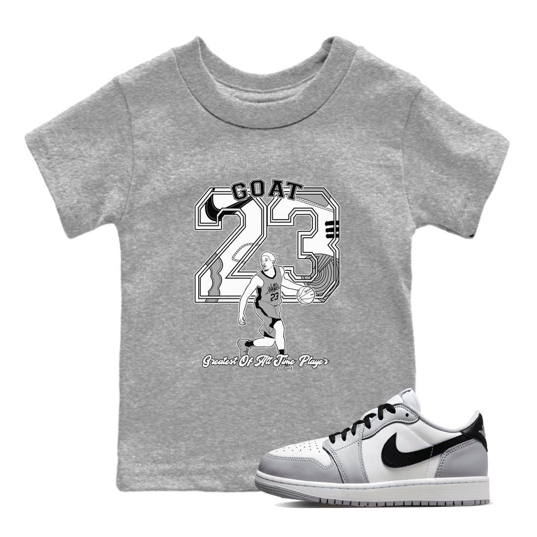 Goat Player snkmatch Tees Kids - Air Jordan 1 Wolf Grey