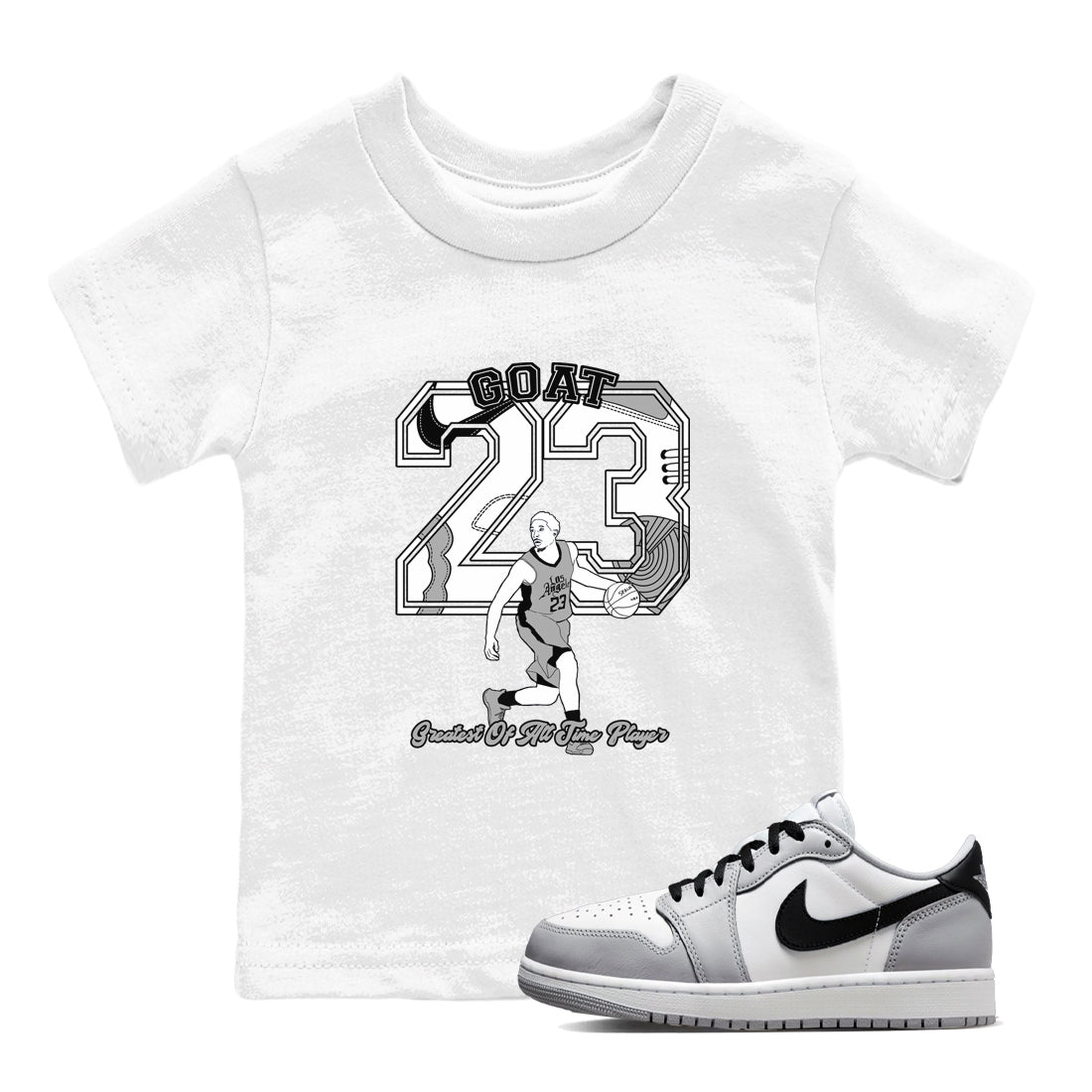 Goat Player snkmatch Tees Kids - Air Jordan 1 Wolf Grey