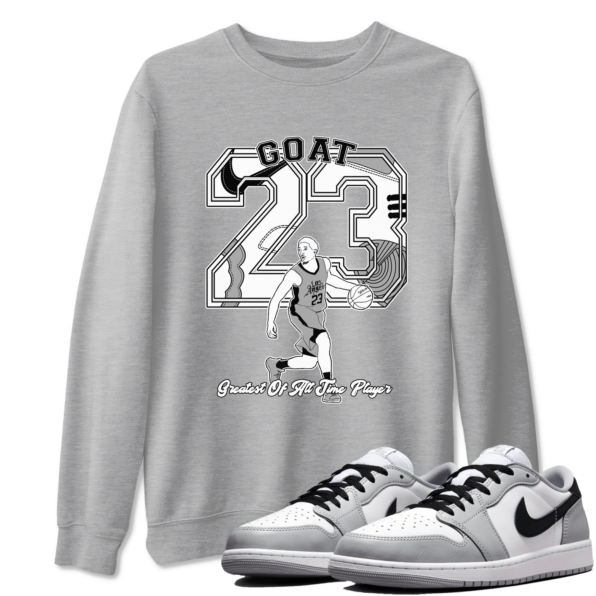 Goat Player snkmatch Tees - Air Jordan 1 Wolf Grey