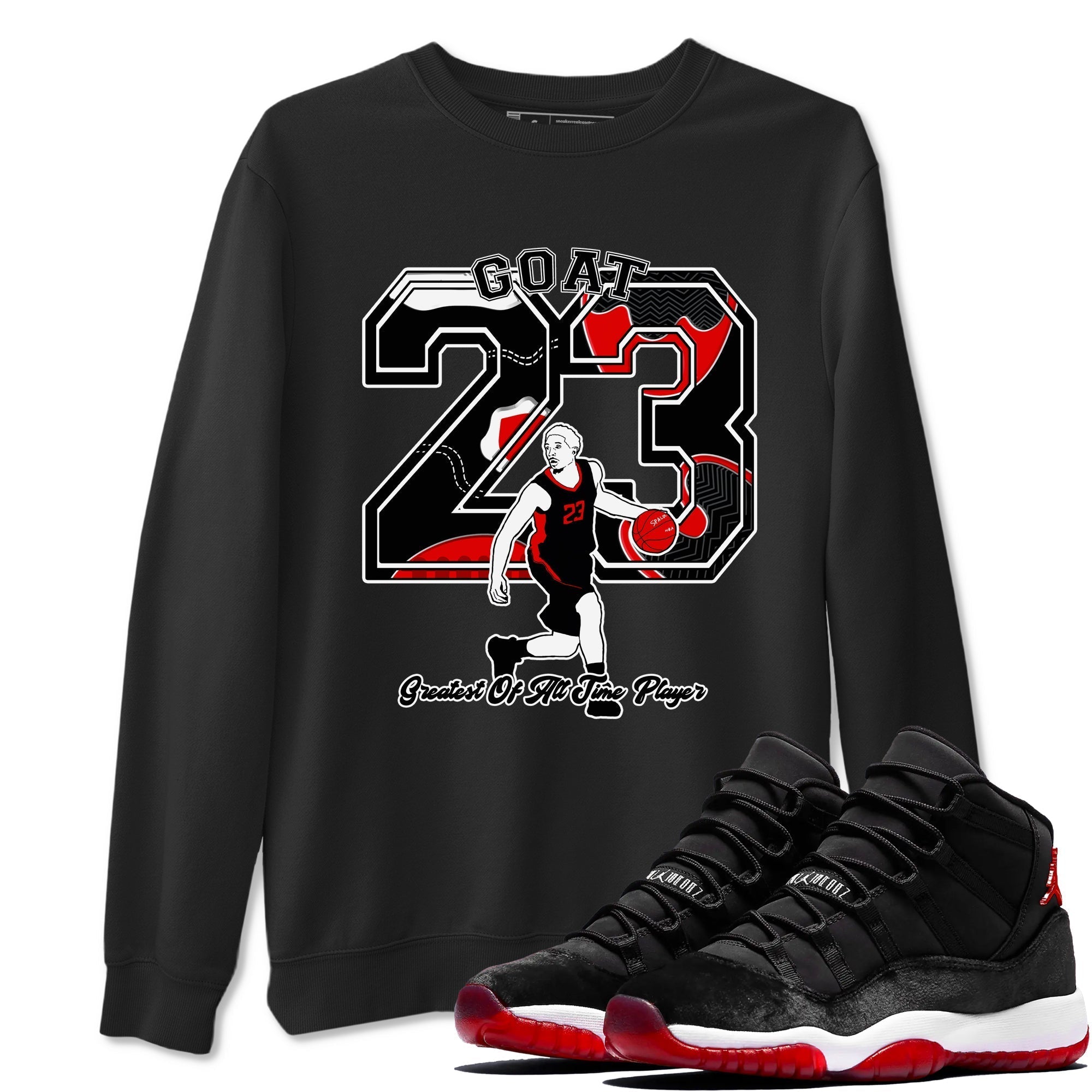 Goat Player snkmatch Tees - Air Jordan 11 Bred Velvet