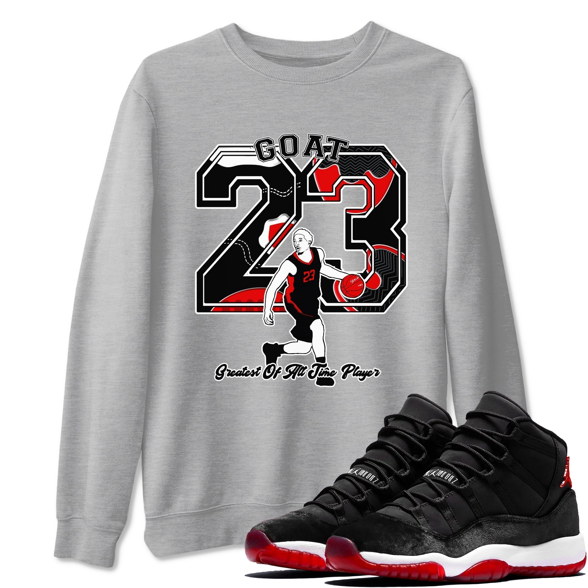 Goat Player snkmatch Tees - Air Jordan 11 Bred Velvet
