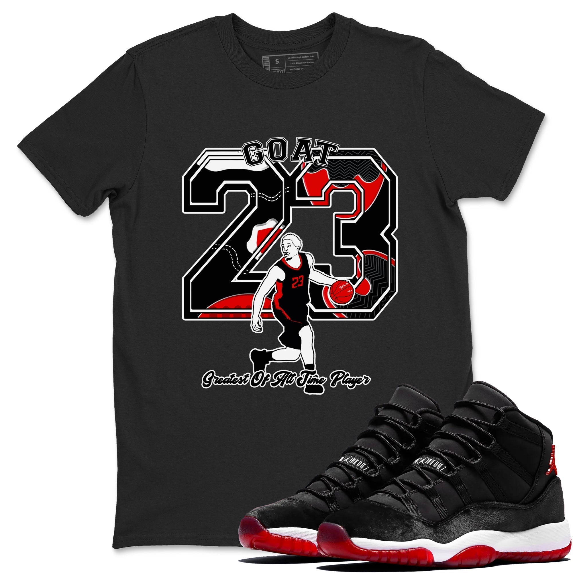 Goat Player snkmatch Tees - Air Jordan 11 Bred Velvet