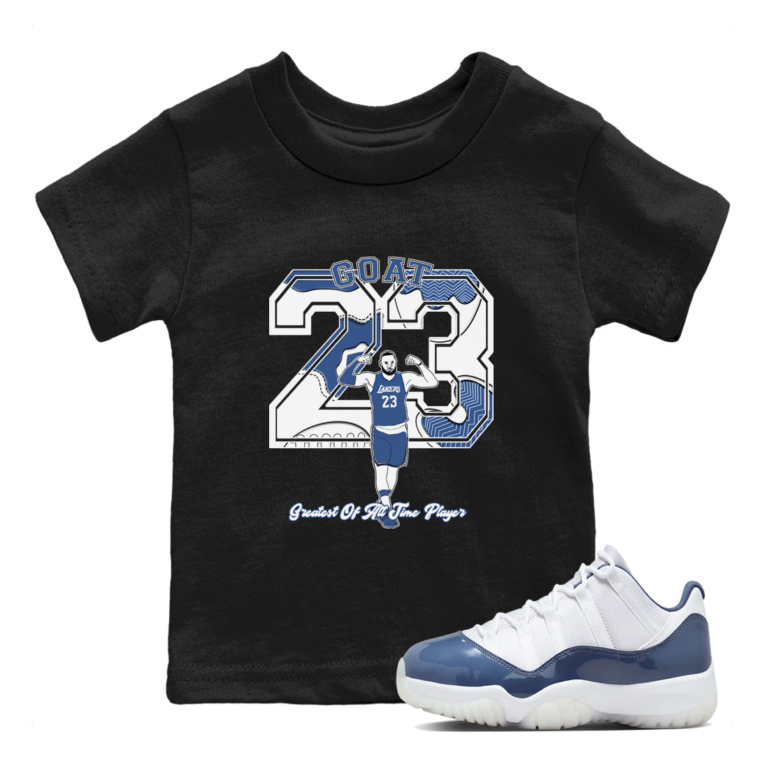 Goat Player snkmatch Tees Kids - Air Jordan 11 Diffused Blue