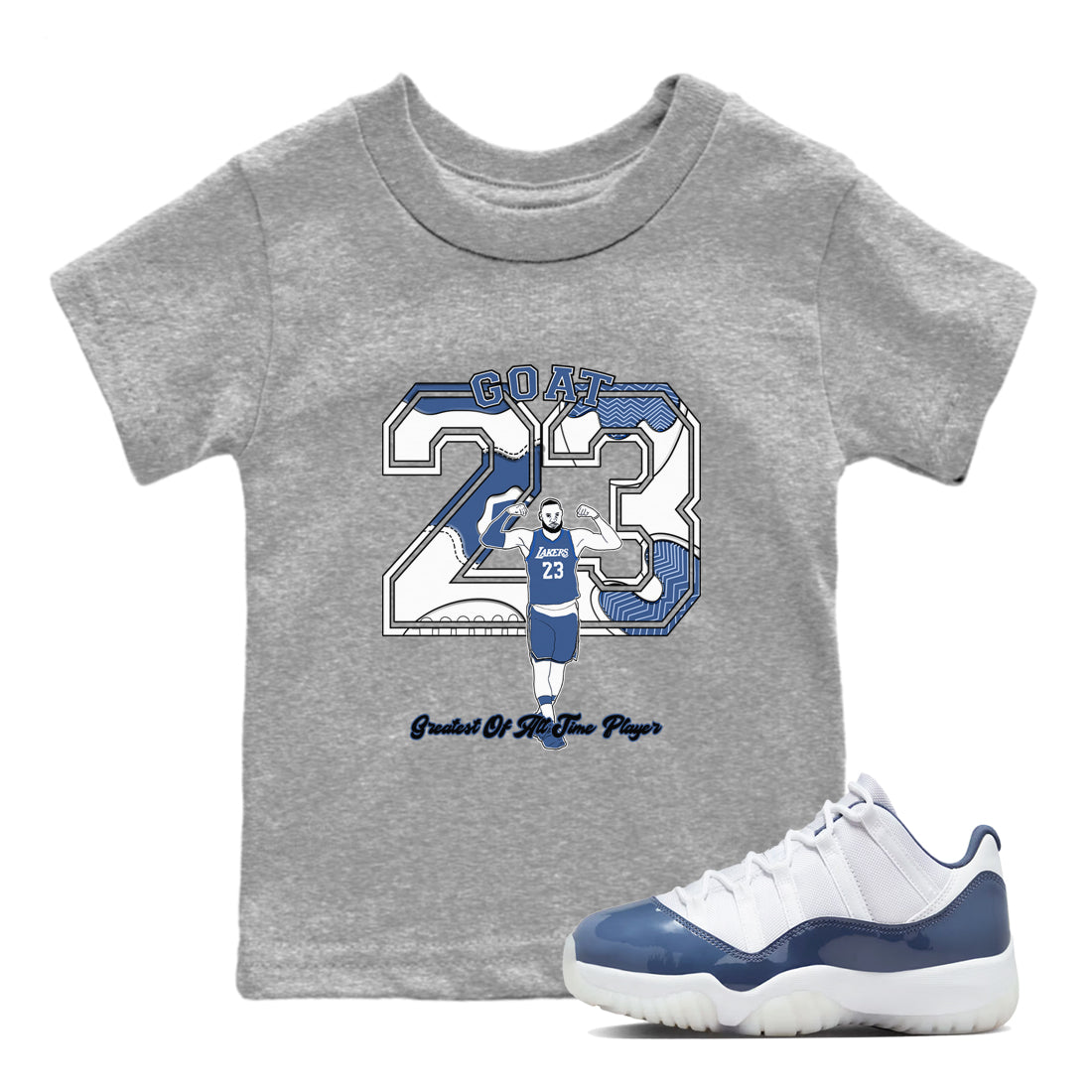 Goat Player snkmatch Tees Kids - Air Jordan 11 Diffused Blue