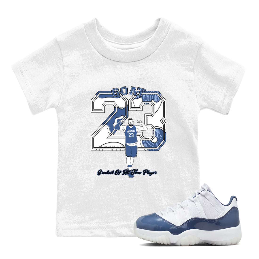 Goat Player snkmatch Tees Kids - Air Jordan 11 Diffused Blue