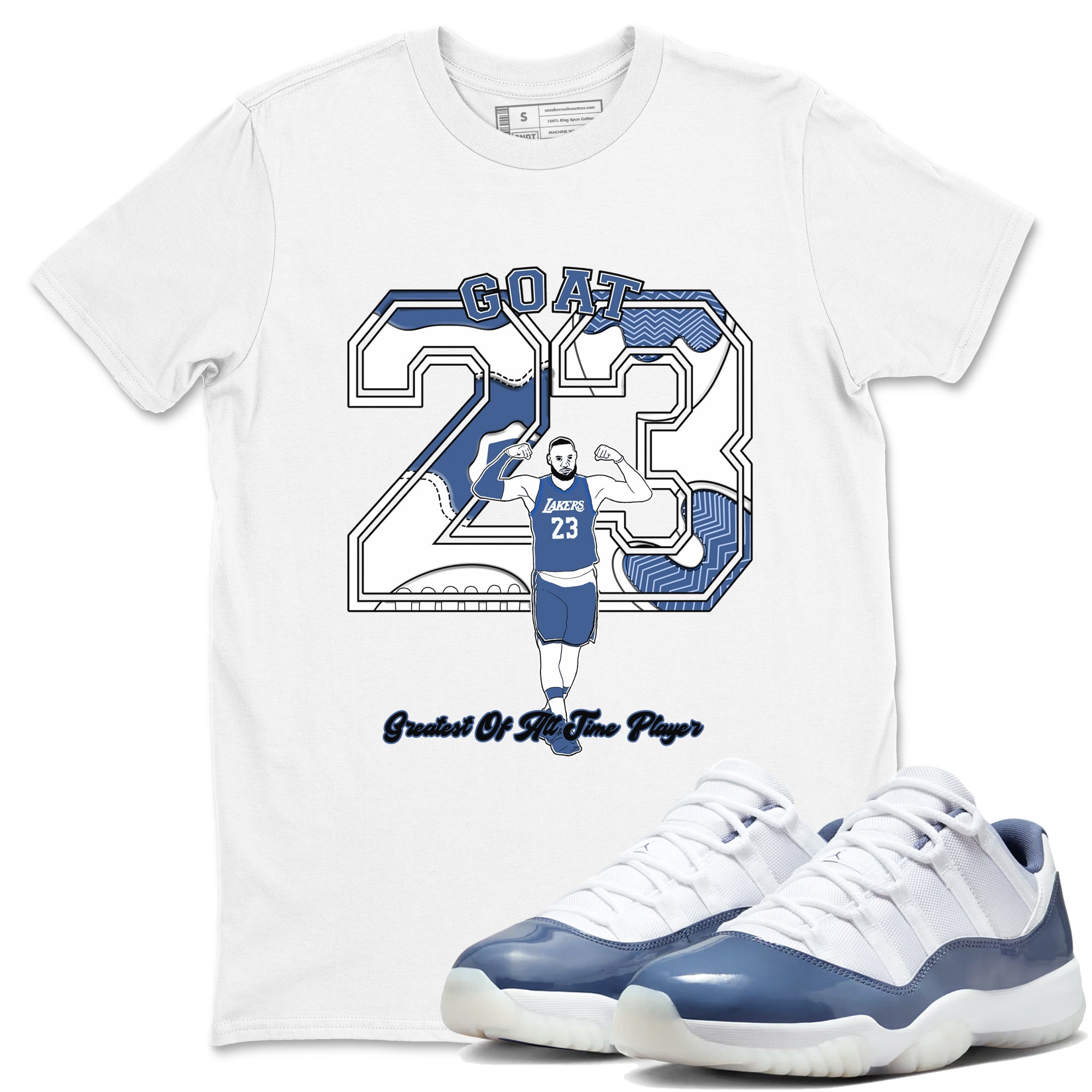 Goat Player snkmatch Tees - Air Jordan 11 Diffused Blue