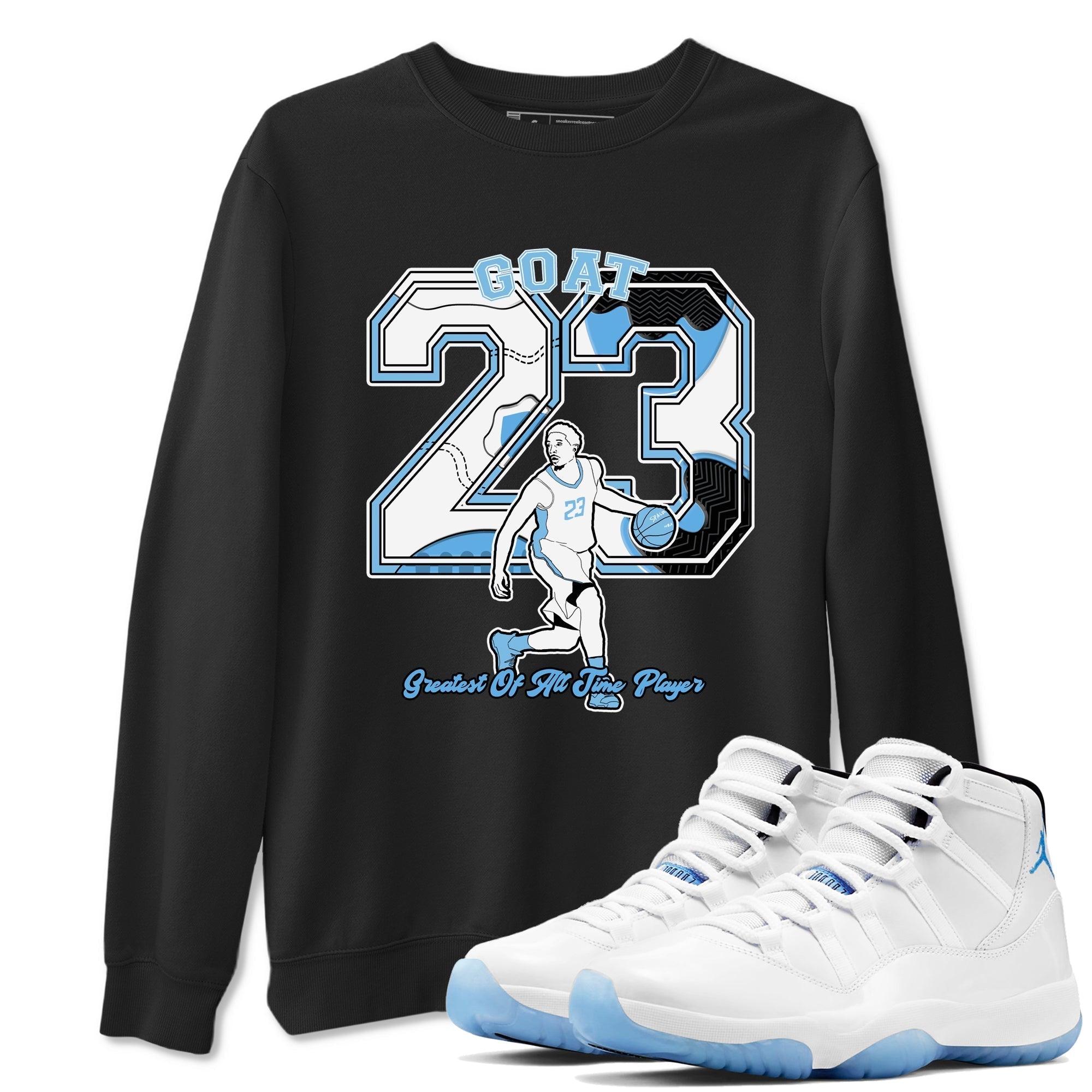 Goat Player snkmatch Tees - Air Jordan 11 Legend Blue