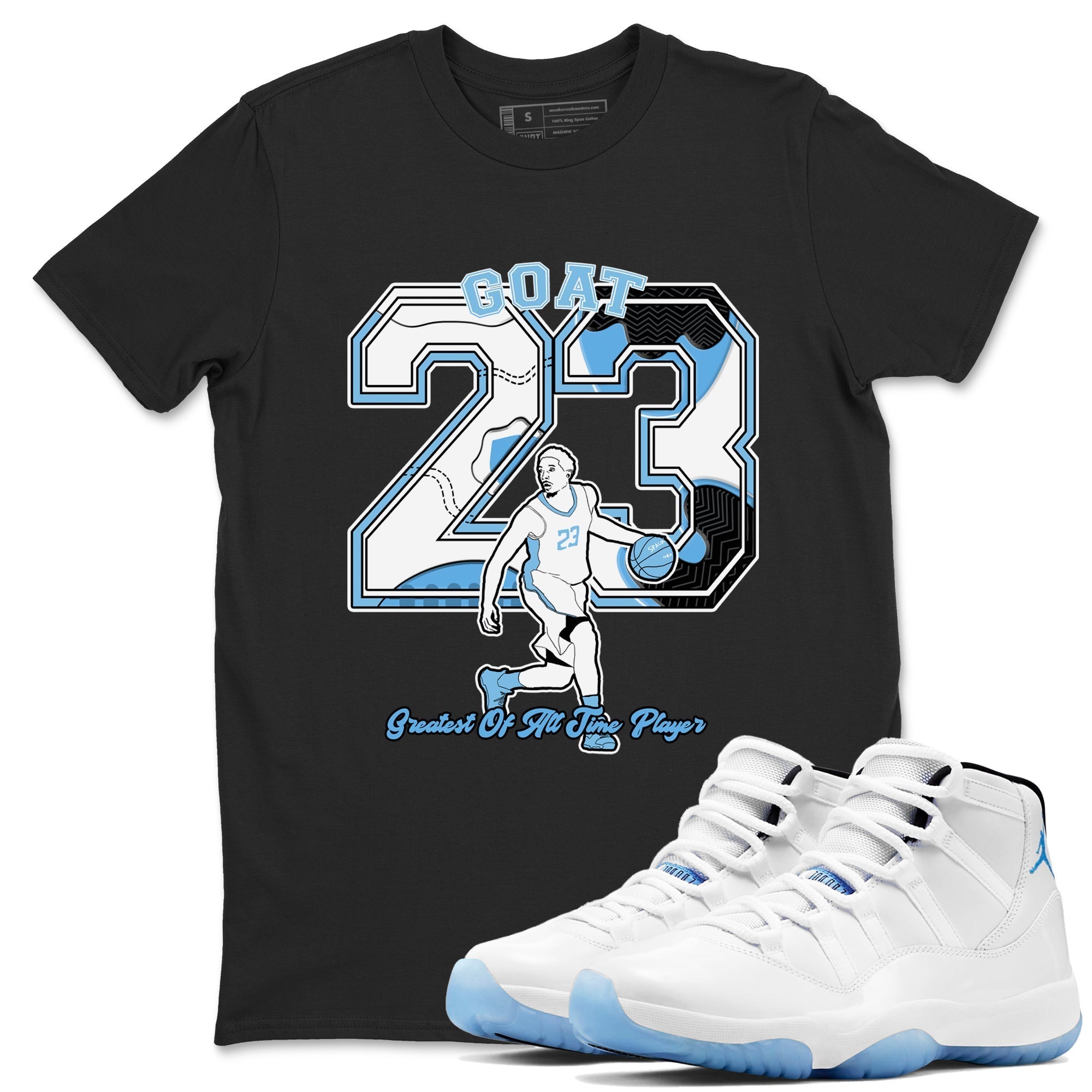 Goat Player snkmatch Tees - Air Jordan 11 Legend Blue