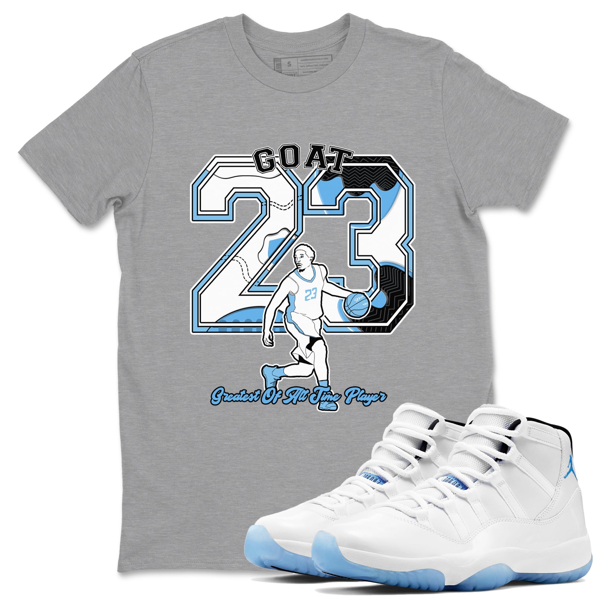 Goat Player snkmatch Tees - Air Jordan 11 Legend Blue