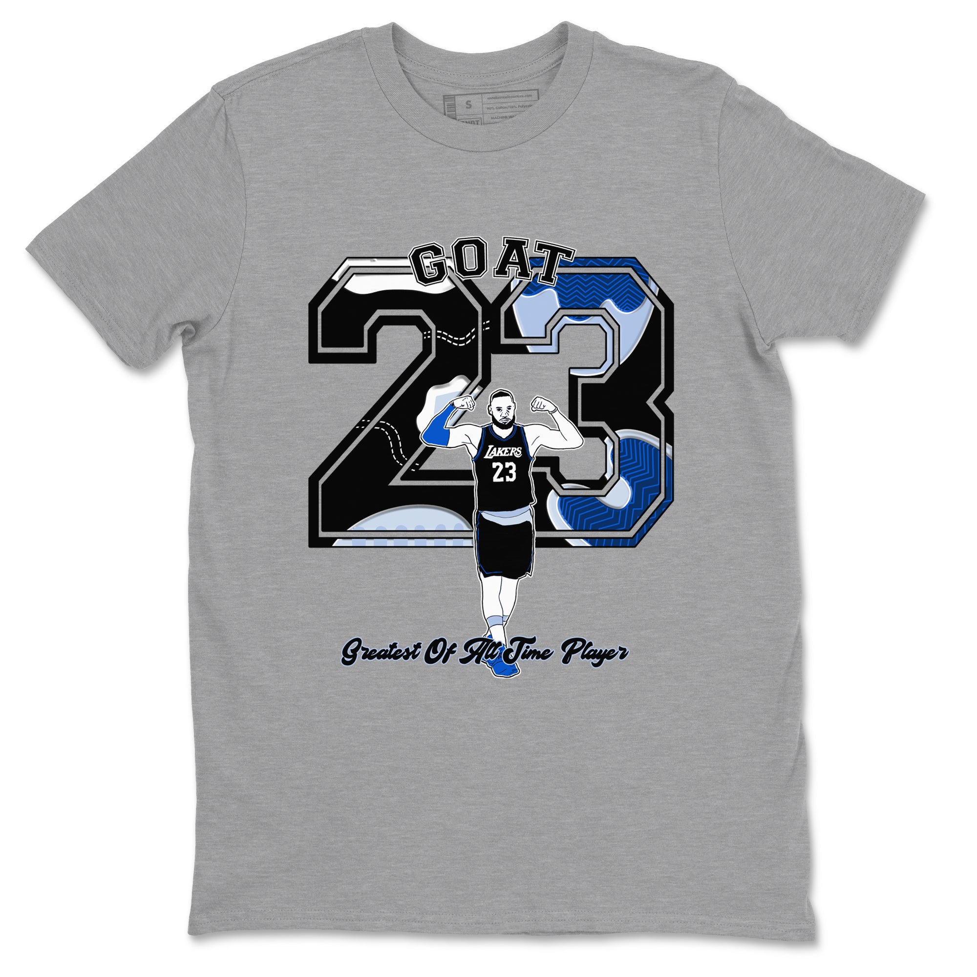 Goat Player snkmatch Tees - Air Jordan 11 Black and Varsity Royal