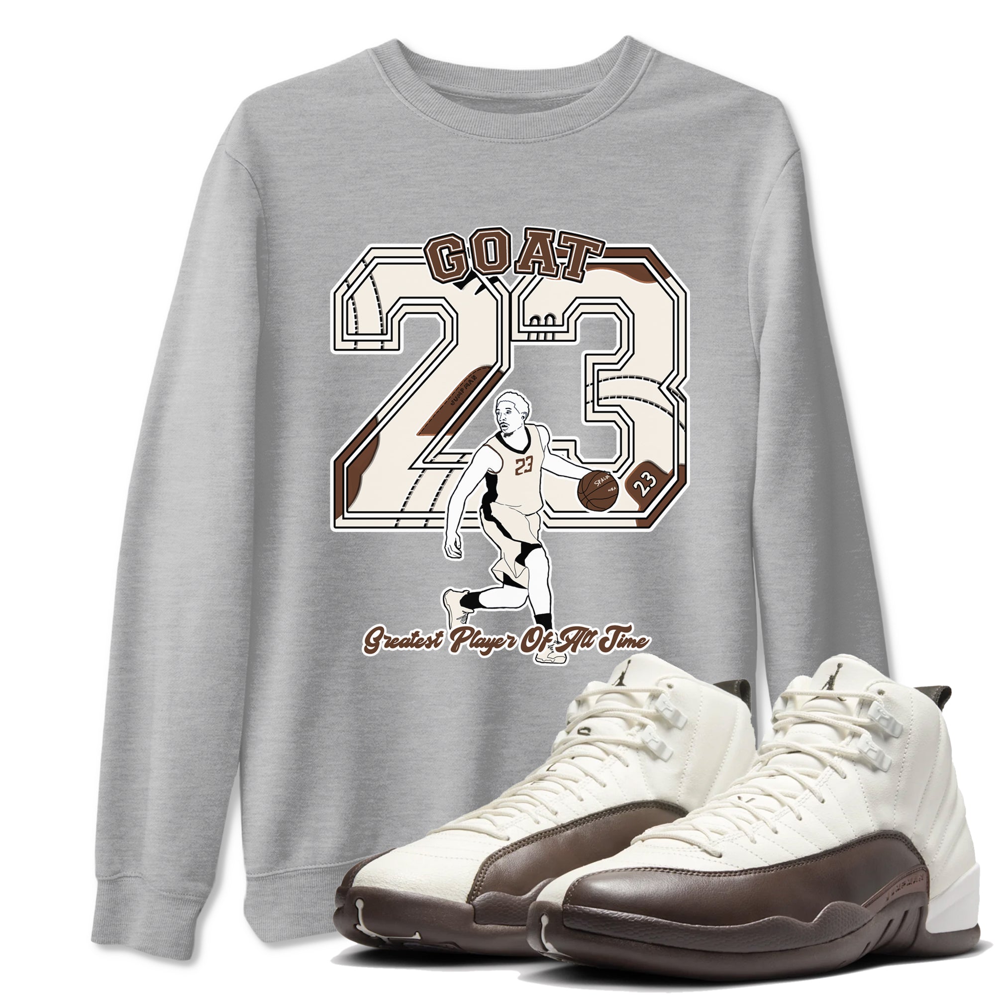 Goat Player snkmatch Tees - Air Jordan 12 Baroque Brown