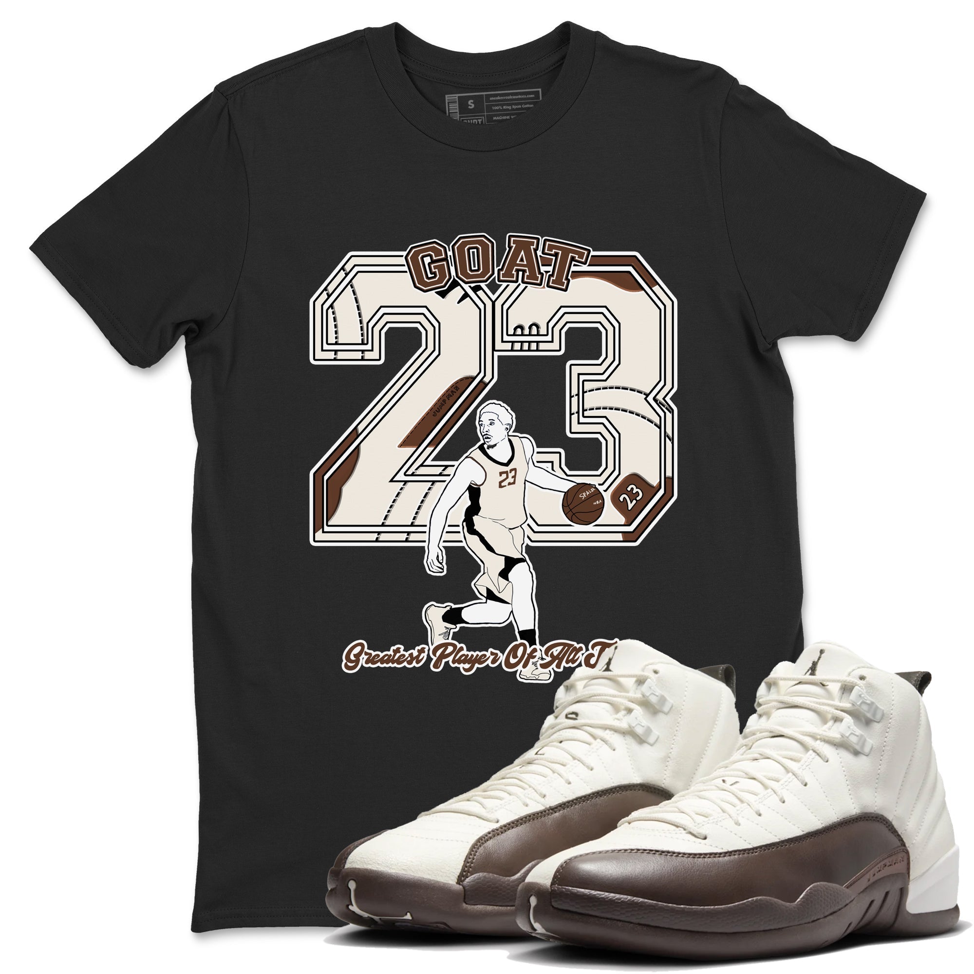 Goat Player snkmatch Tees - Air Jordan 12 Baroque Brown