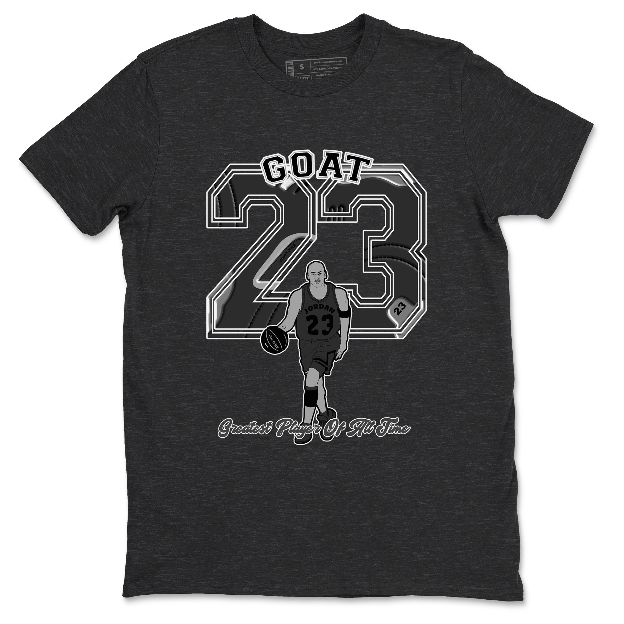 Goat Player snkmatch Tees - Air Jordan 12 Black Wolf Grey