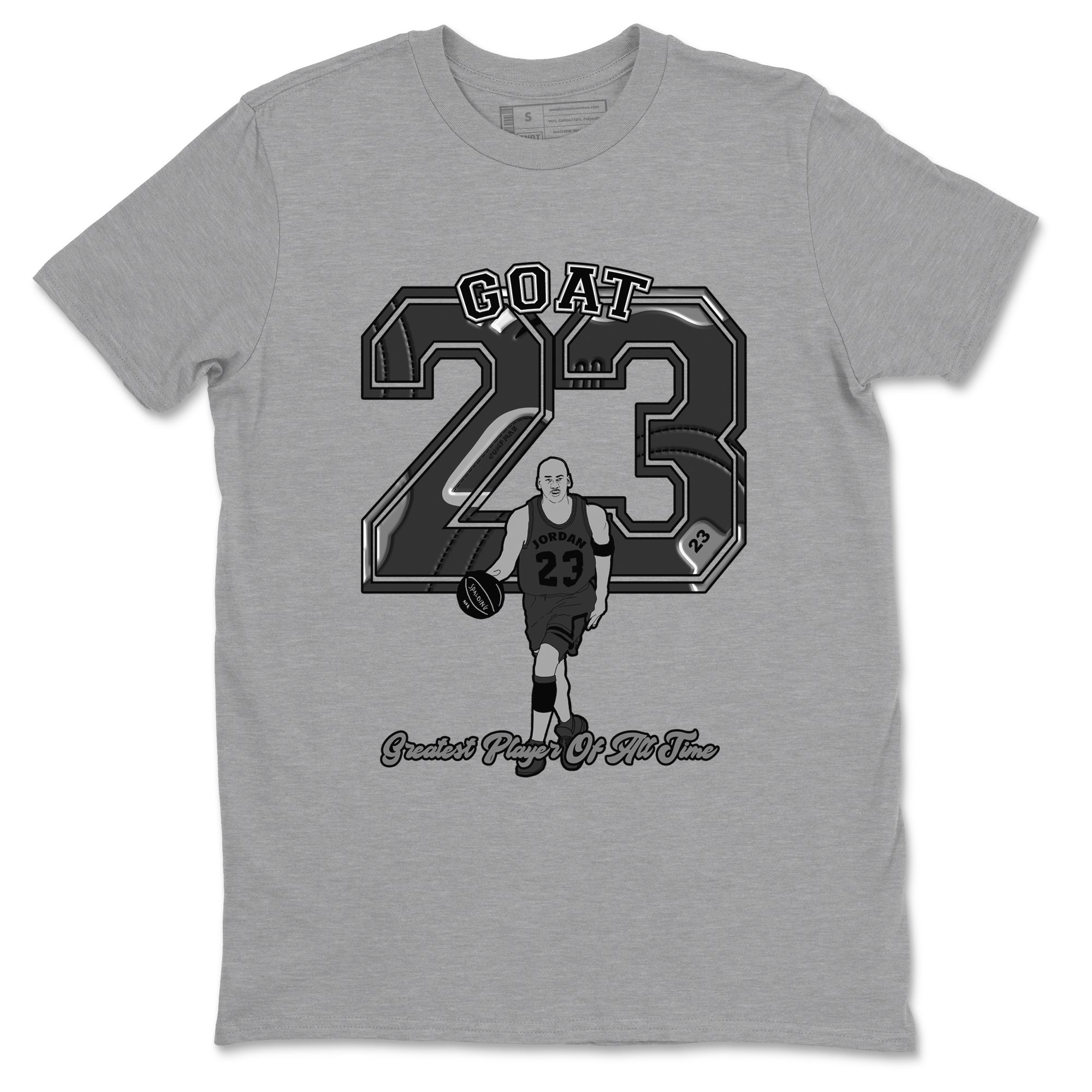 Goat Player snkmatch Tees - Air Jordan 12 Black Wolf Grey