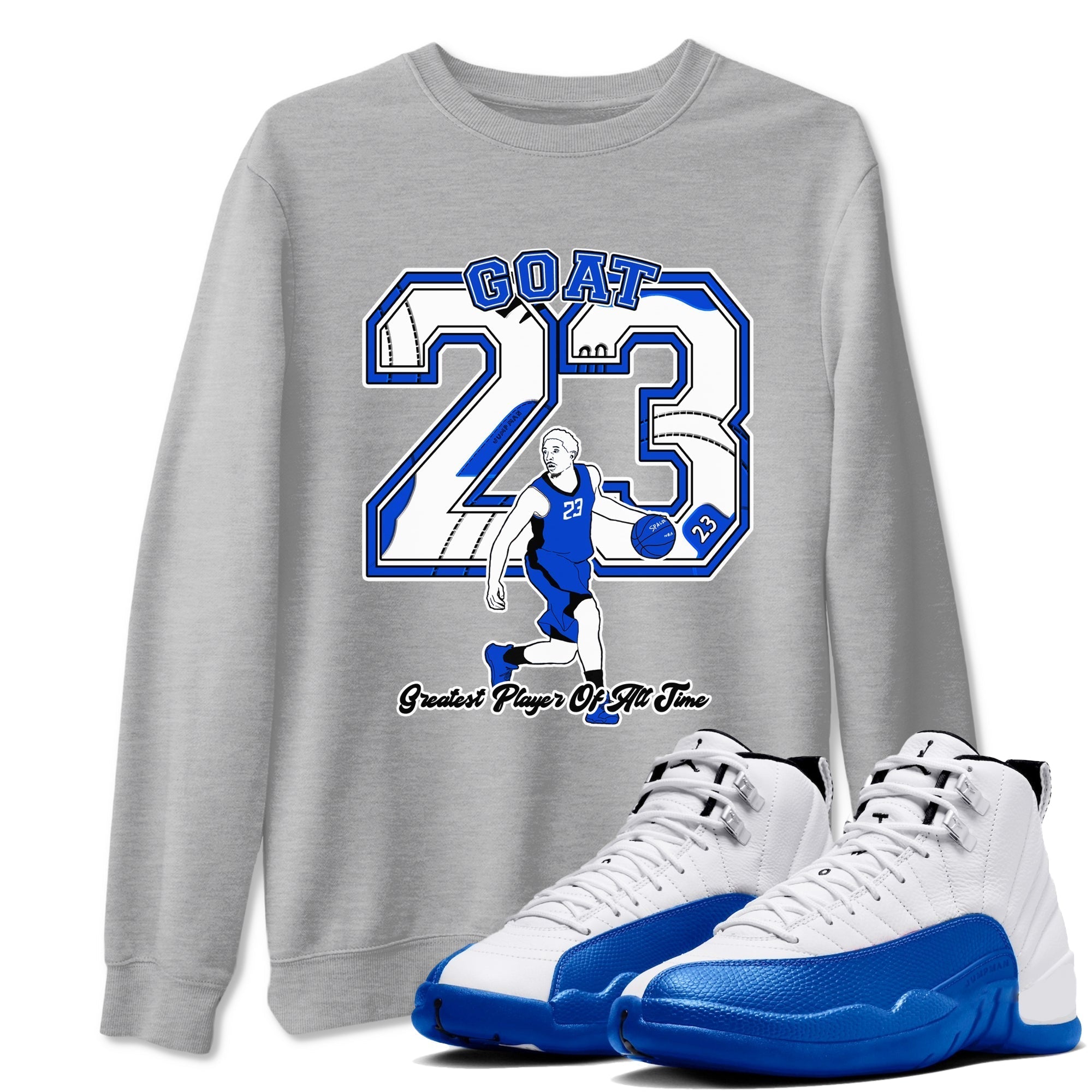 Goat Player snkmatch Tees - Air Jordan 12 Blueberry