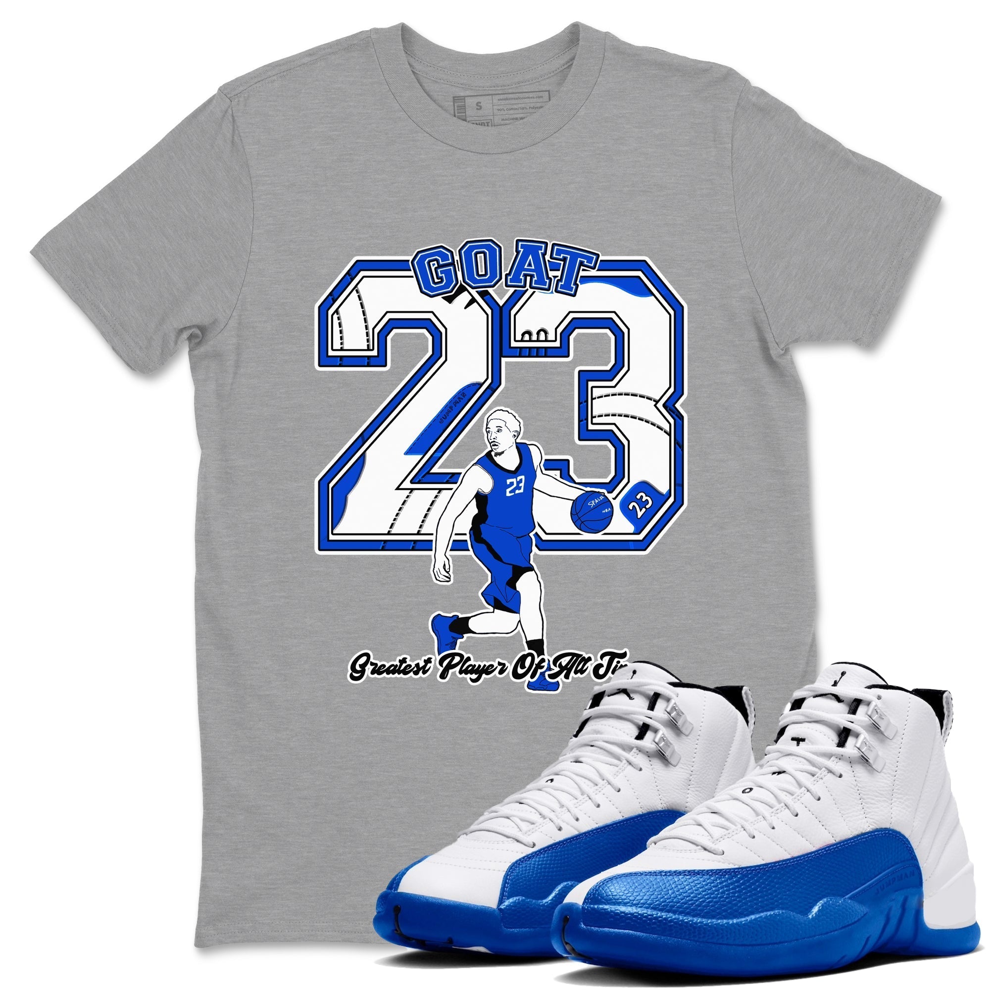 Goat Player snkmatch Tees - Air Jordan 12 Blueberry