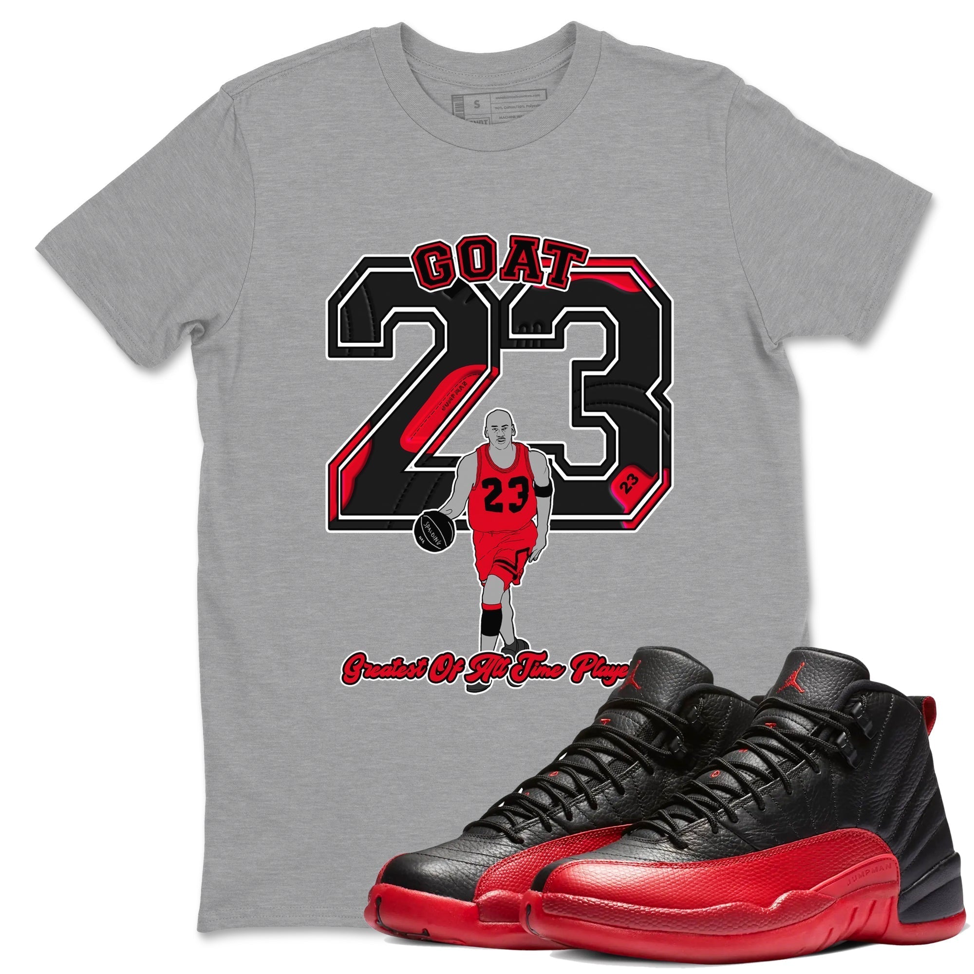 Goat Player snkmatch Tees - Air Jordan 12 Flu Game